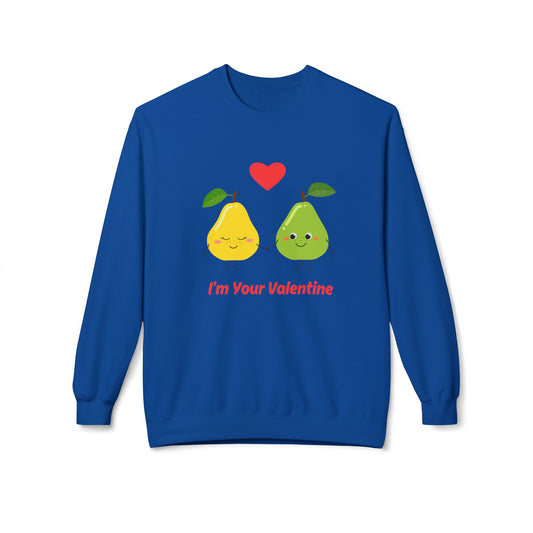 Two Pears, I'm Your Valentine - Unisex Midweight Softstyle Fleece Crewneck Sweatshirt - 11384