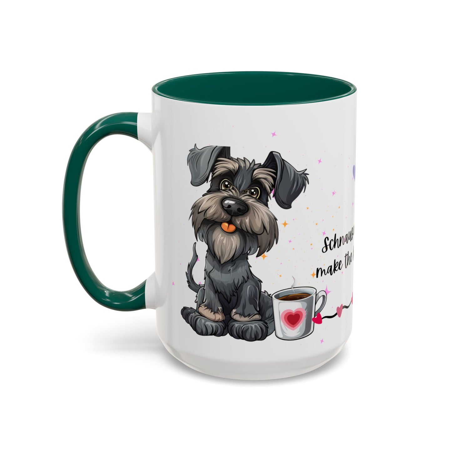 Schnauzers and Coffee Make the Best Mornings - Colorful Mugs, 11oz - 10655