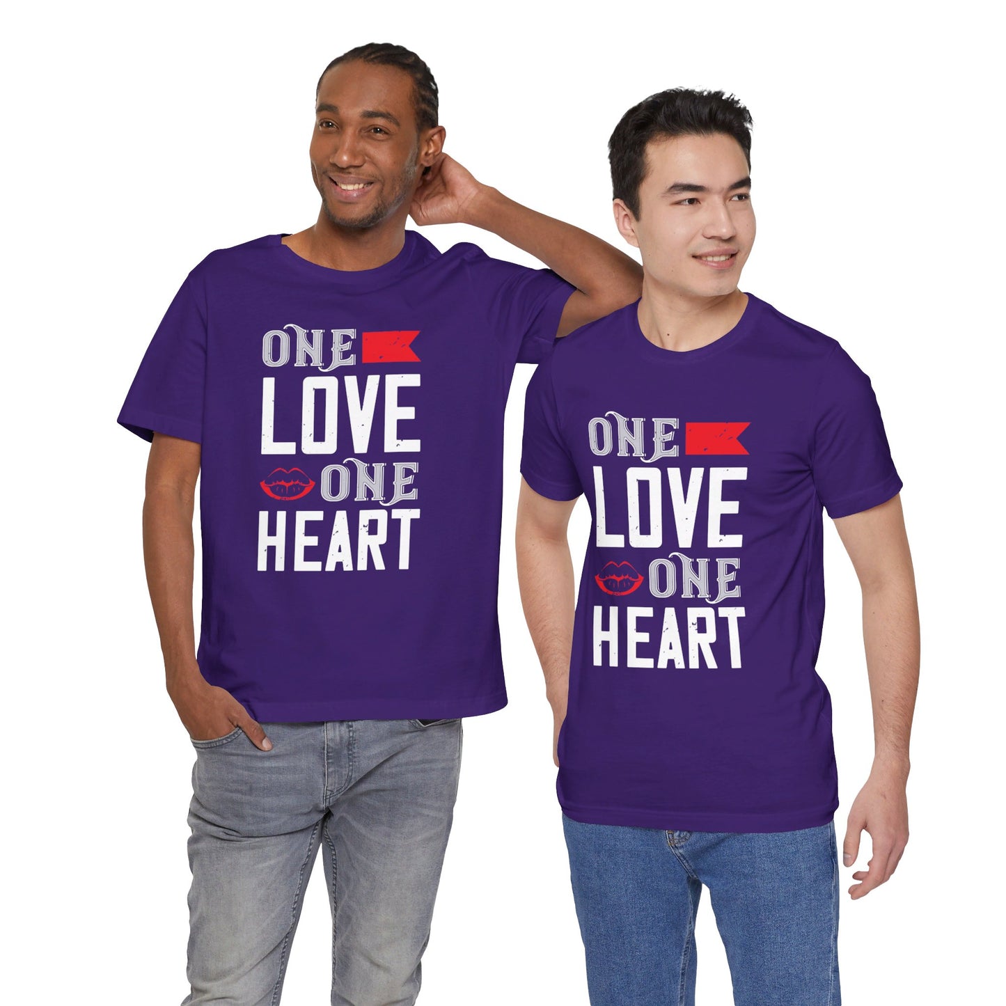 One Love One Heart - Unisex Jersey Short Sleeve Tee