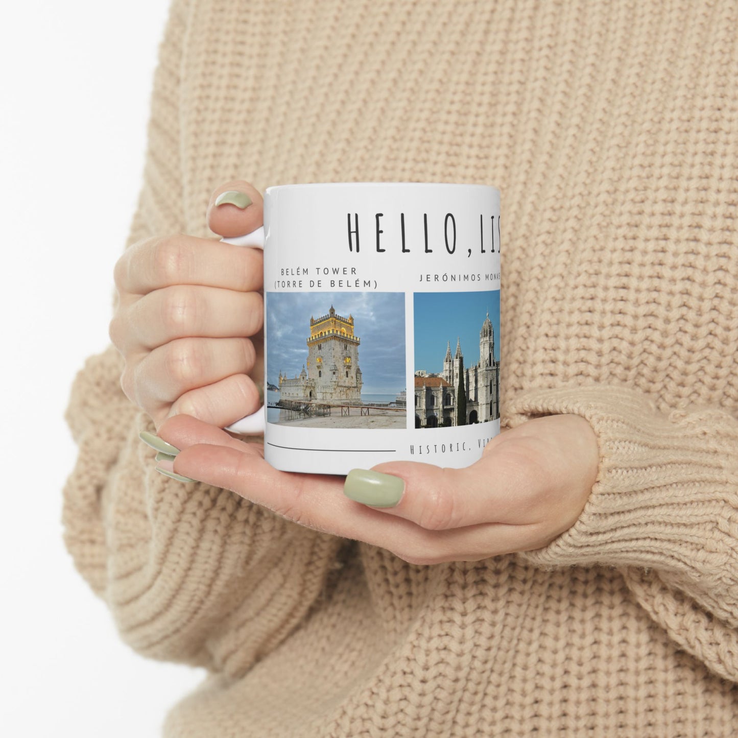 Hello Lisbon! Ceramic Mug - 11oz & 15oz, Perfect Souvenir for Travelers - 12089