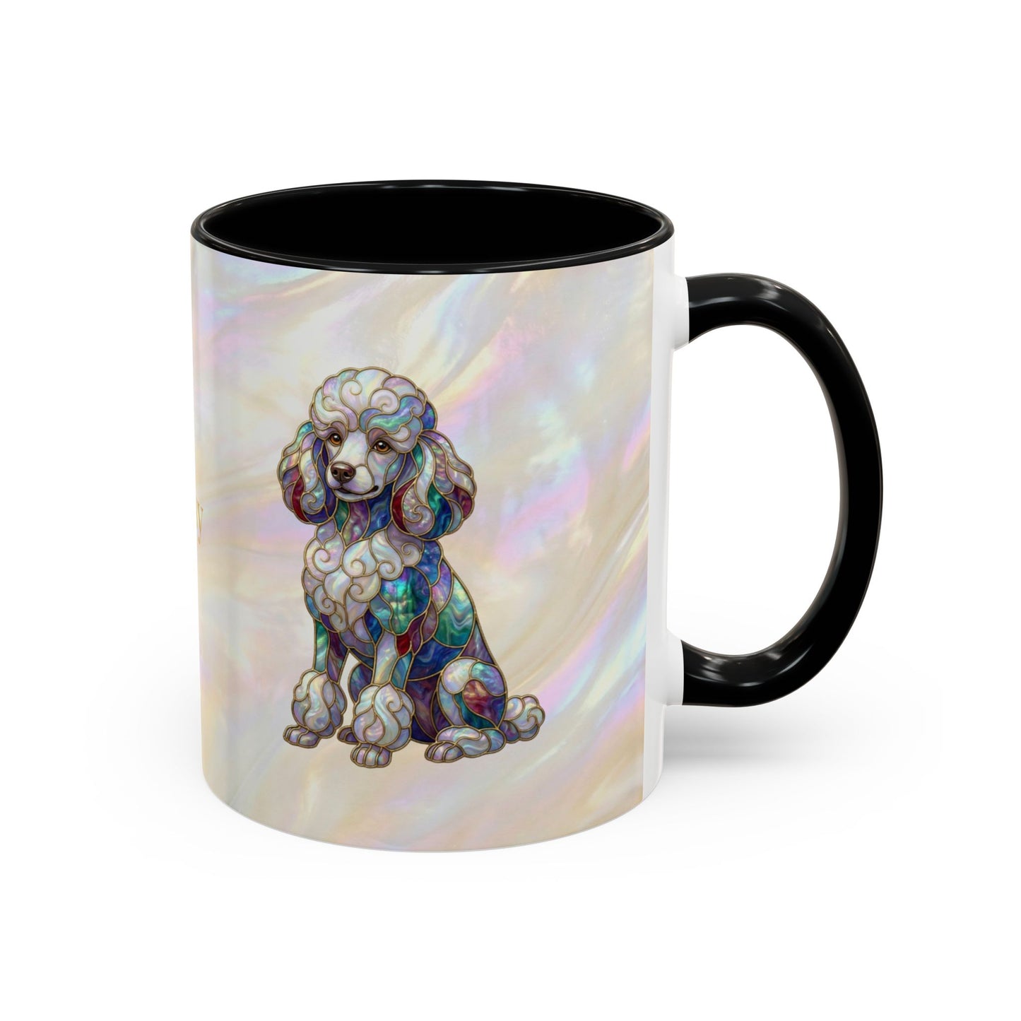 Poodle Accent Coffee Mug — Stained Glass Design (11/15oz) - 14639