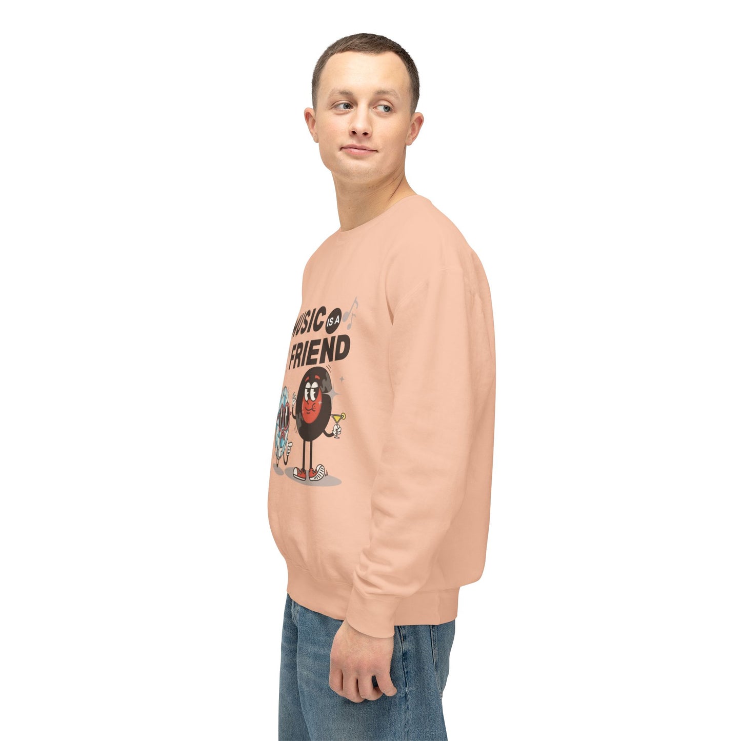 Music Friend - Unisex Lightweight Crewneck Sweatshirt - 10605