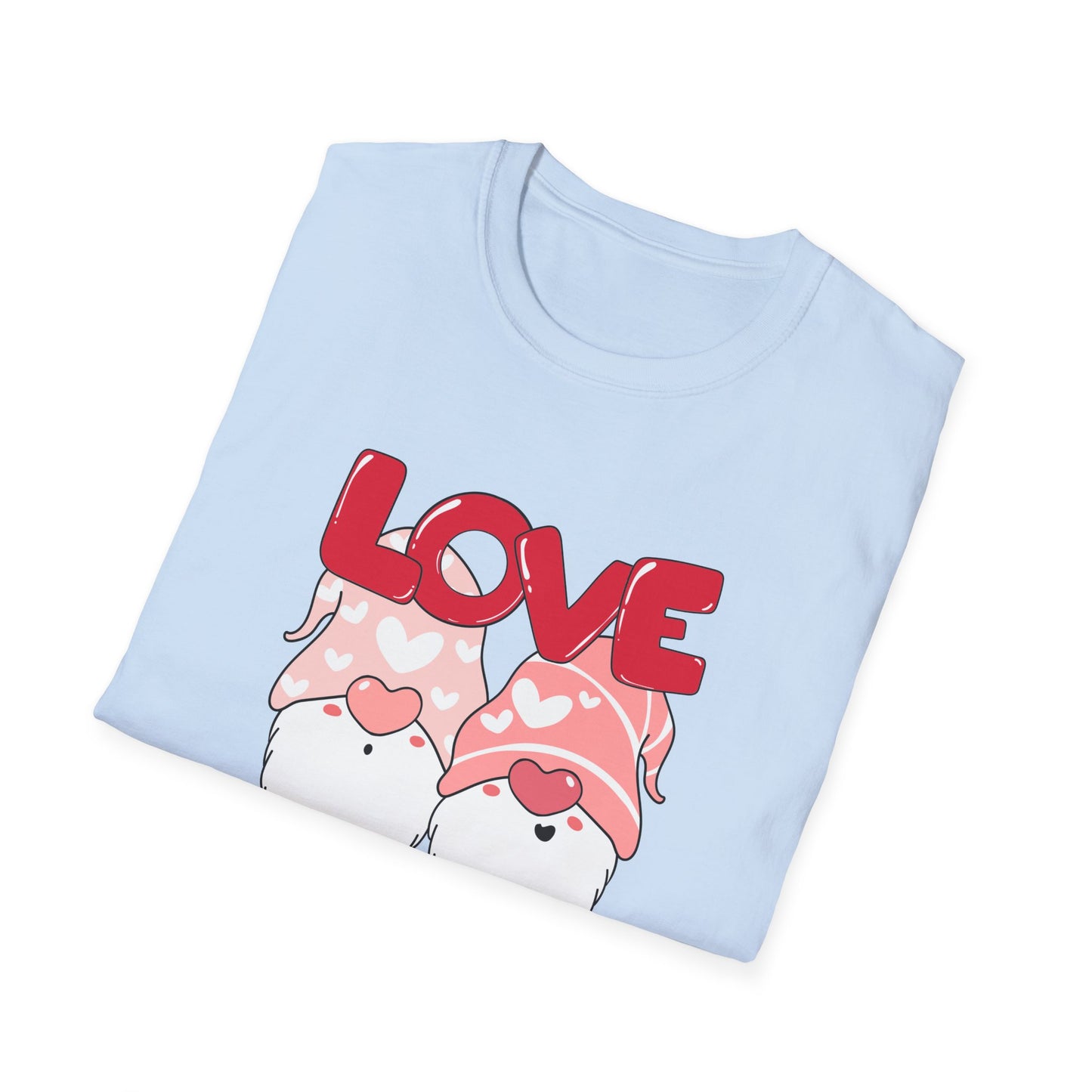 Gnomes, Love, Happy Valentine's Day - Unisex Softstyle T-Shirt - 11444