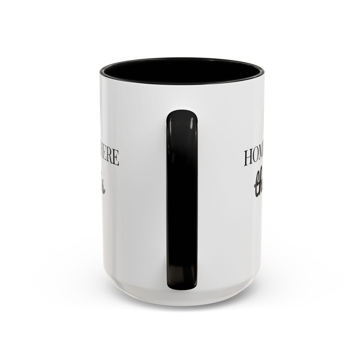 "Home is Where the Heart is" Coffee Mug —  Minimal Accent Ceramic Mug (11/15oz) - 14684
