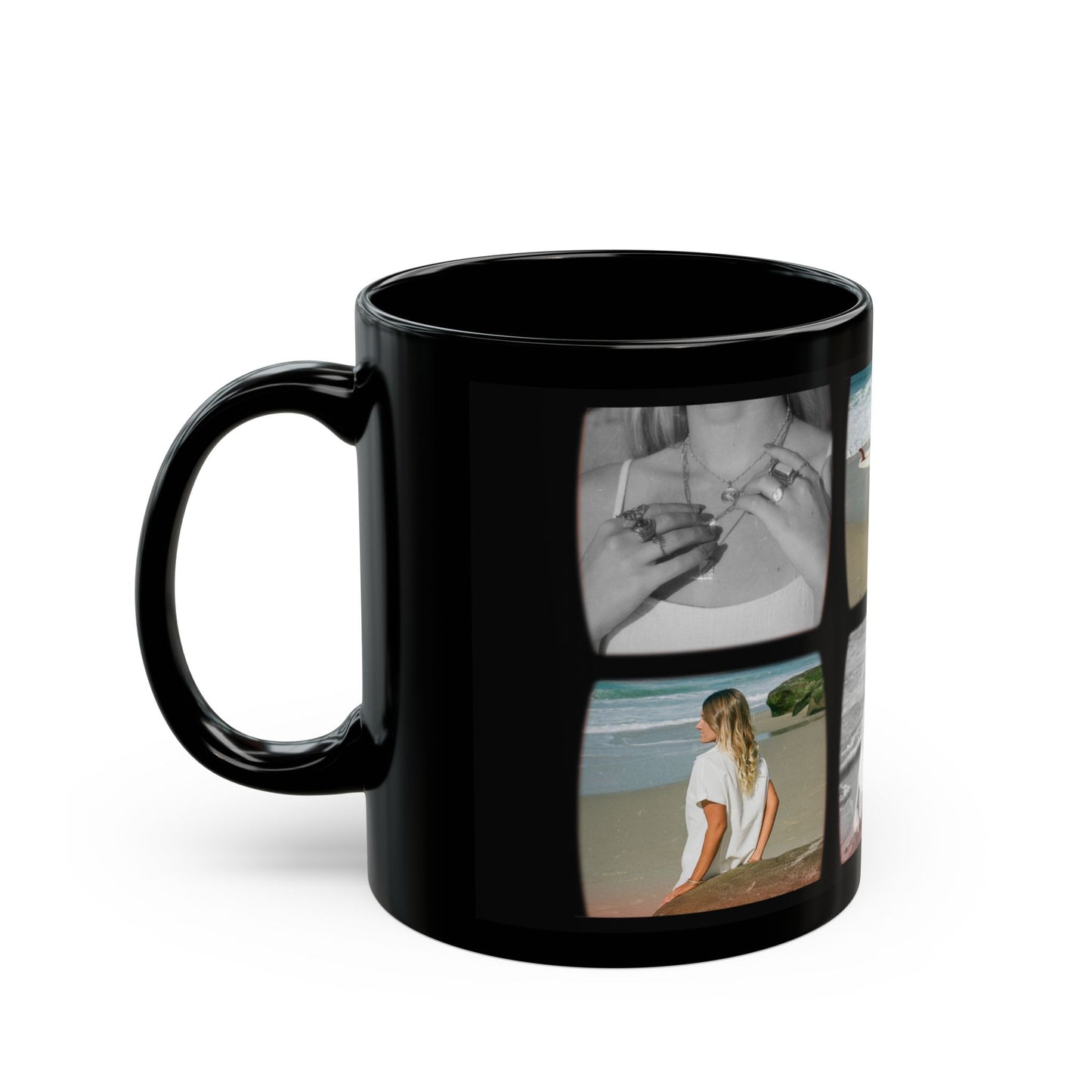 Girlfriend's Photos, Customizable - Black Mug (11oz, 15oz) - 10881