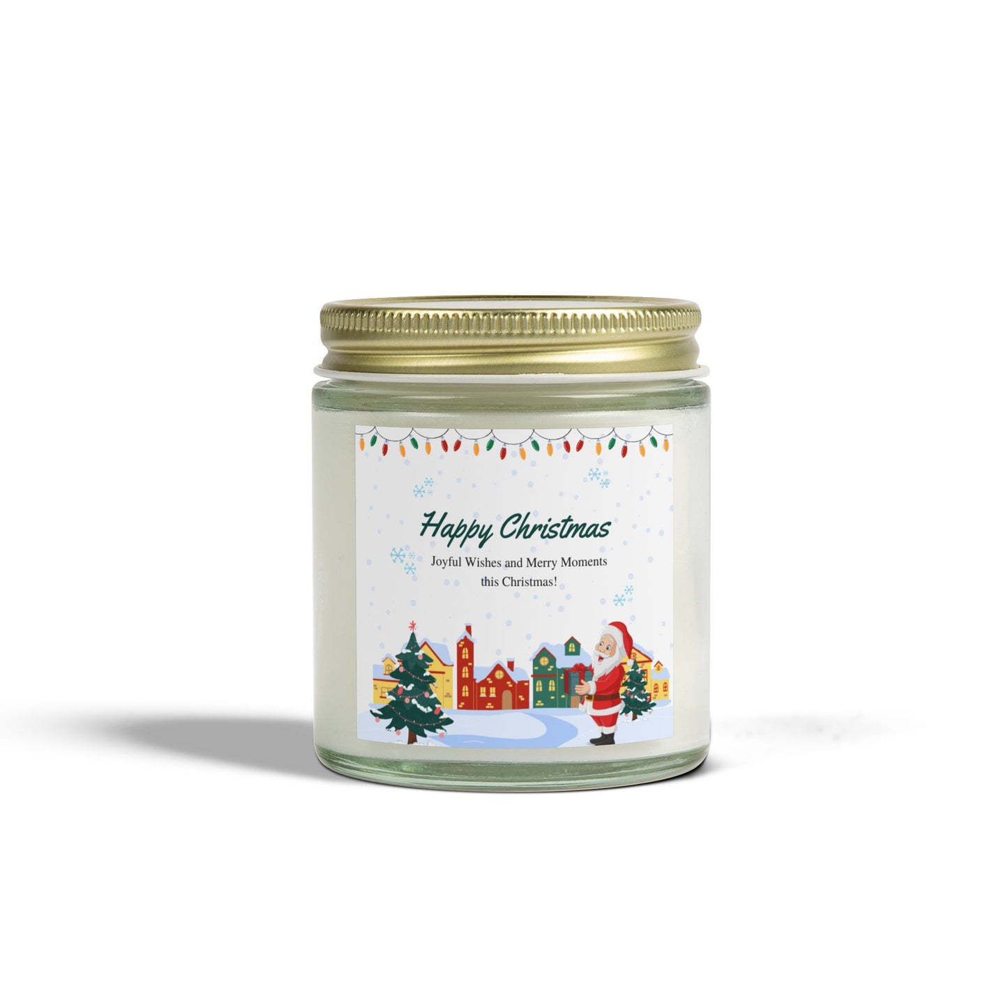 Merry Christmas - Scented Candles, Coconut Apricot Wax (4oz, 9oz)