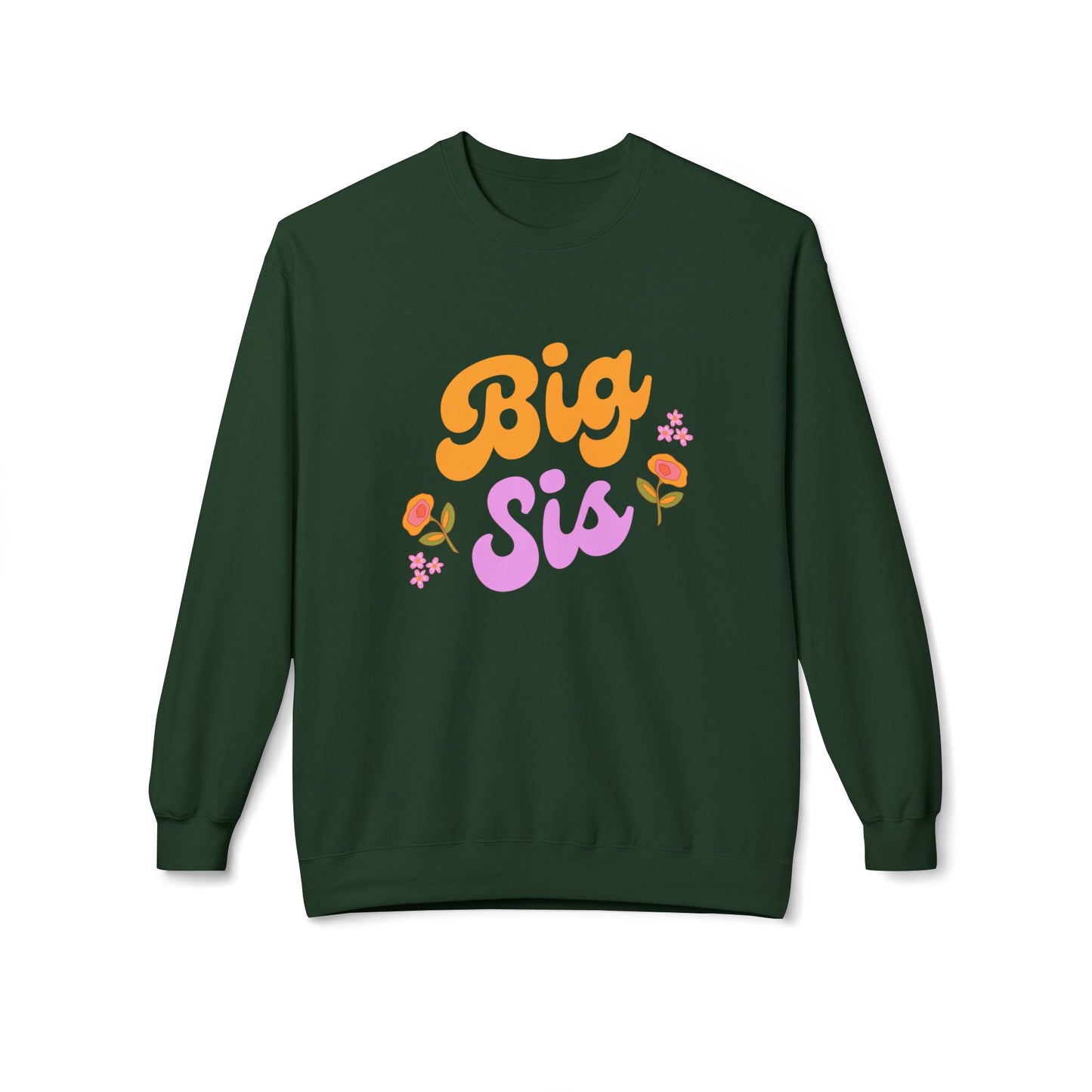 Big Sis - Unisex Midweight Softstyle Fleece Crewneck Sweatshirt - 11808