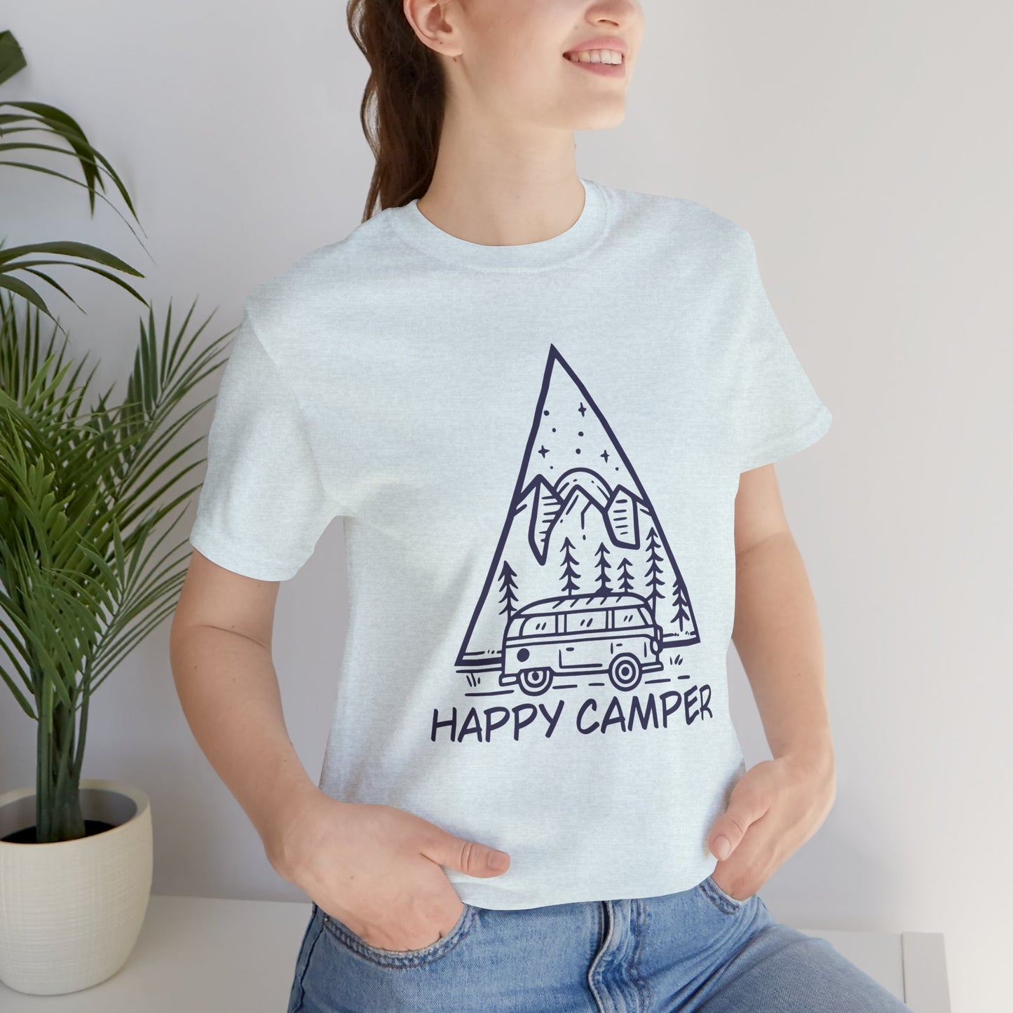 Happy Camper - Unisex Jersey Short Sleeve Tee - 12604