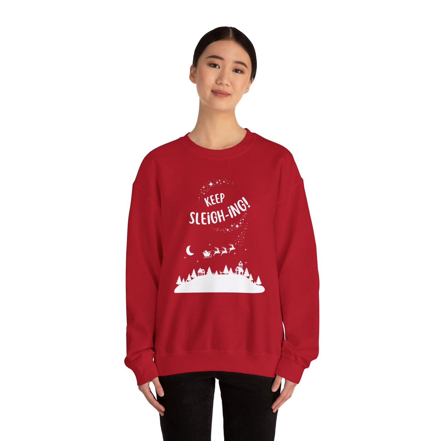 Keep Sleigh-ing! - Unisex Heavy Blend™ Crewneck Sweatshirt