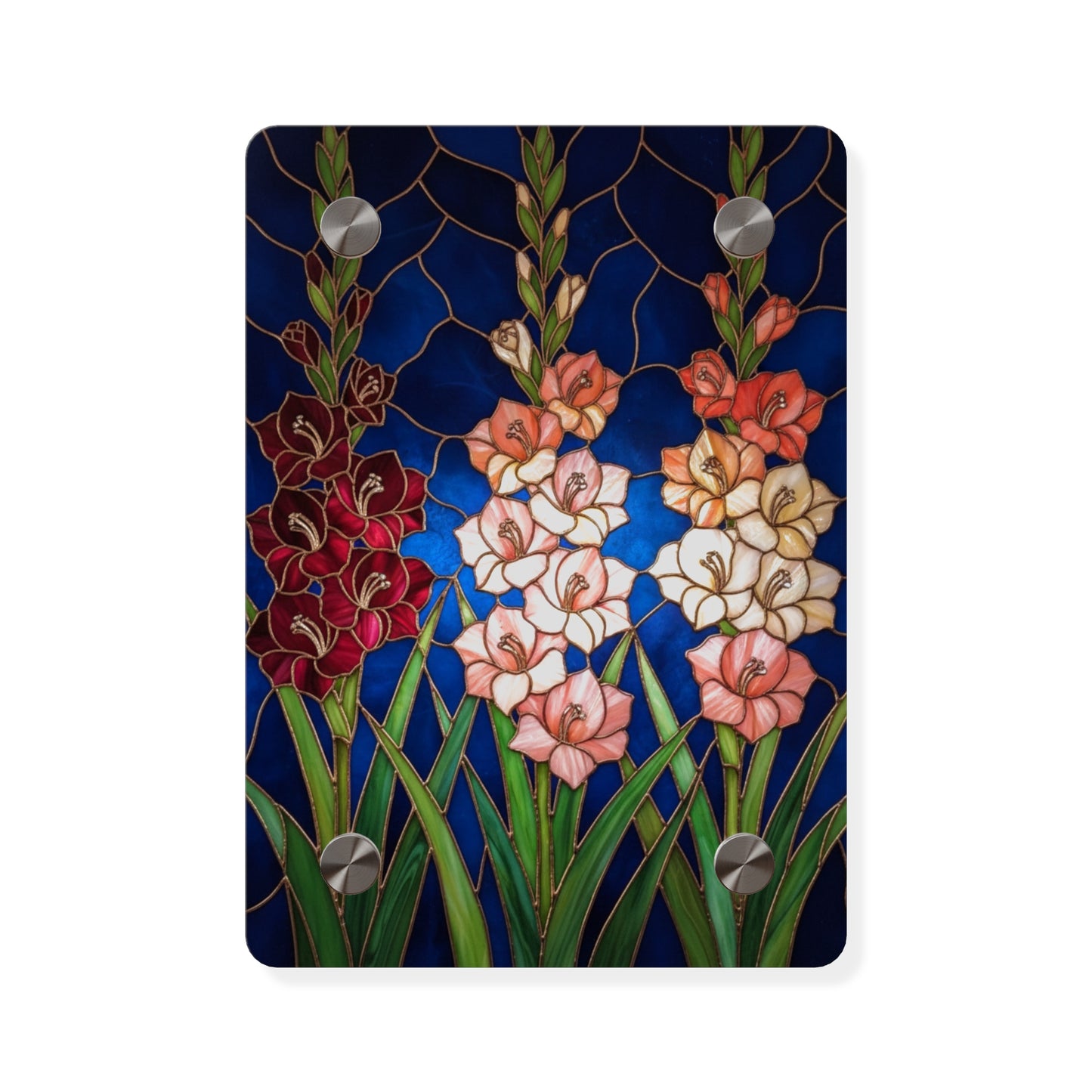 Gladiolus Floral Acrylic Wall Art Panel – Elegant Garden Blooms Home Decor - 14606