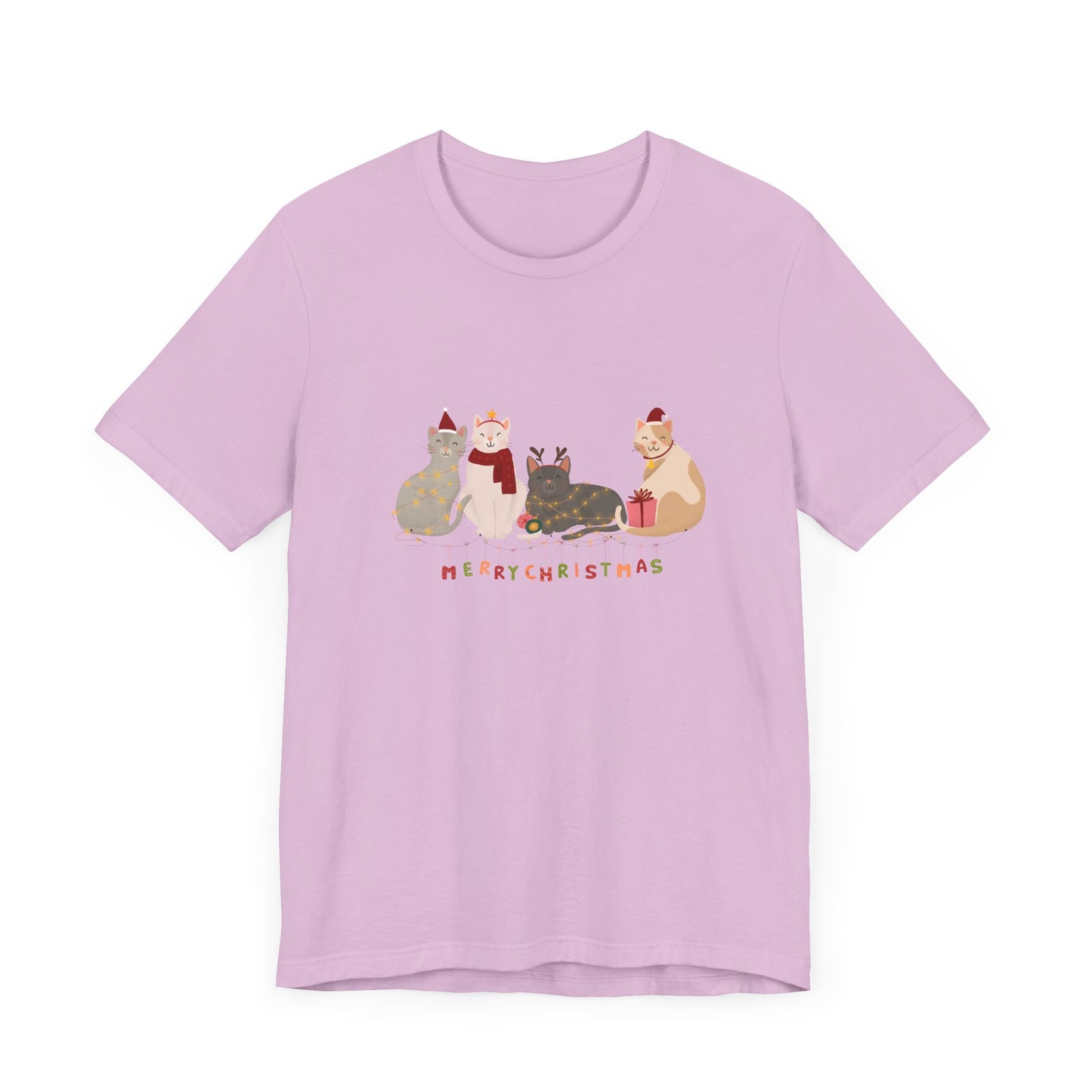 Cats, Merry Christmas - Unisex Jersey Short Sleeve Tee - 10283