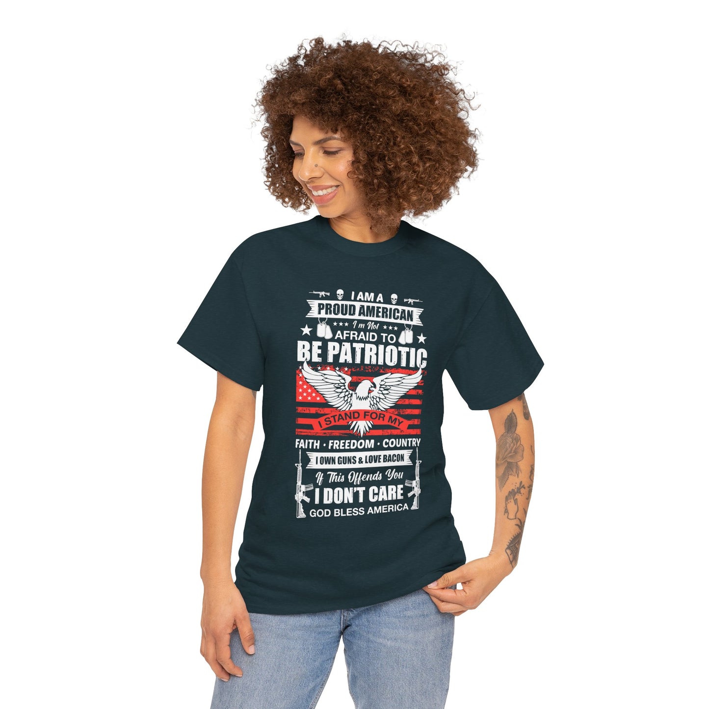 Unisex Patriotic Tee - Proud American T-Shirt, 4th of July Gift, Freedom Shirt, Memorial Day Apparel, Casual Wear - 13789