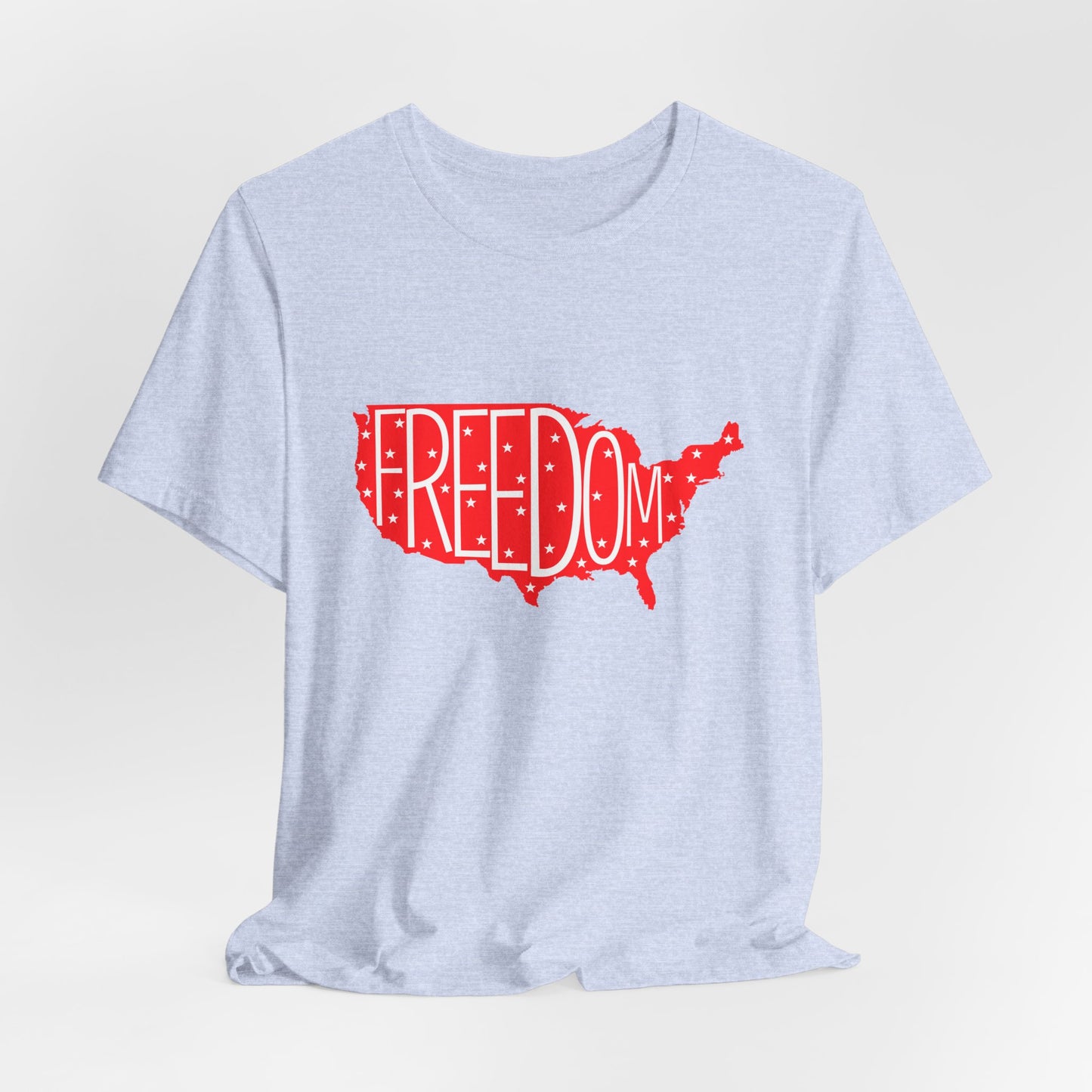 USA Freedom Tee - Comfortable Unisex Jersey Short Sleeve T-Shirt, Perfect for Independence Day, Casual Wear, Gifts, 4th of July - 13652