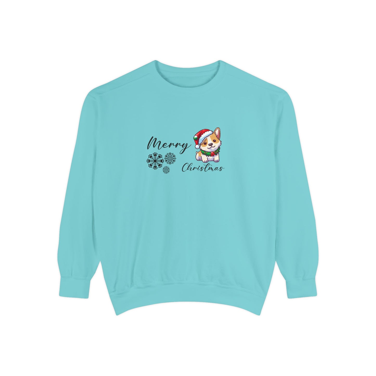 Puppy, Merry Christmas - Unisex Garment-Dyed Sweatshirt - 10266