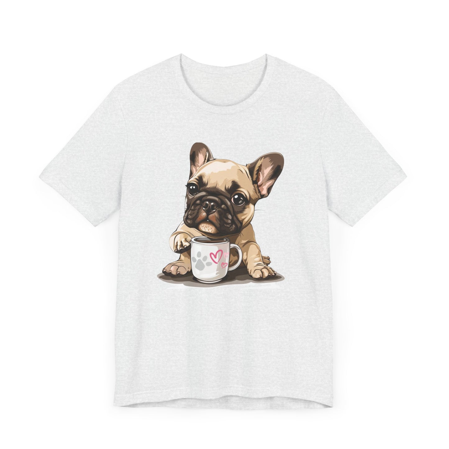 Morning Brew with Frenchie - Unisex Jersey Short Sleeve Tee