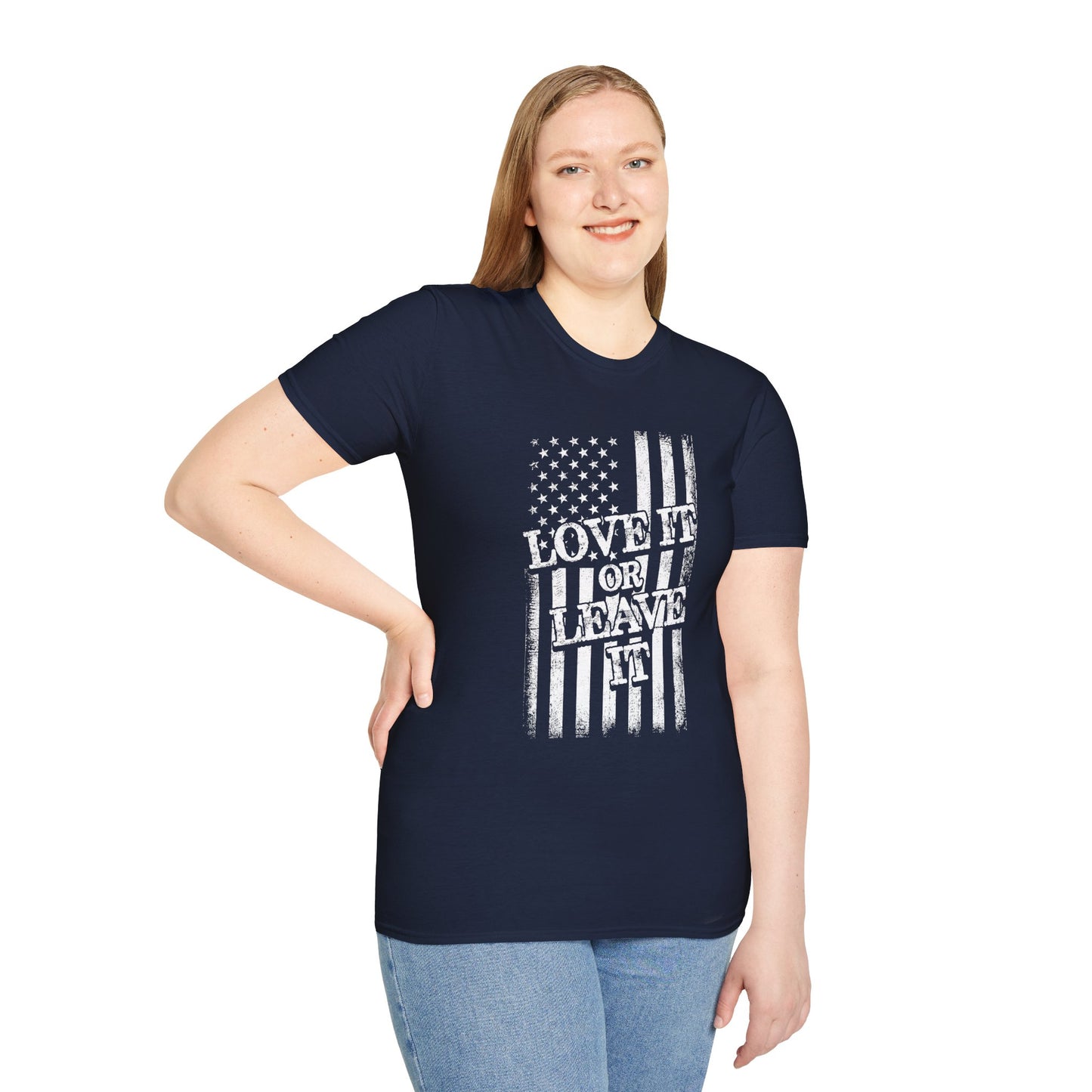 Patriotic T-Shirt: Love It or Leave It, Unisex Tee for Independence Day, Casual Wear, Gift for Veterans, Everyday Comfort - 13520