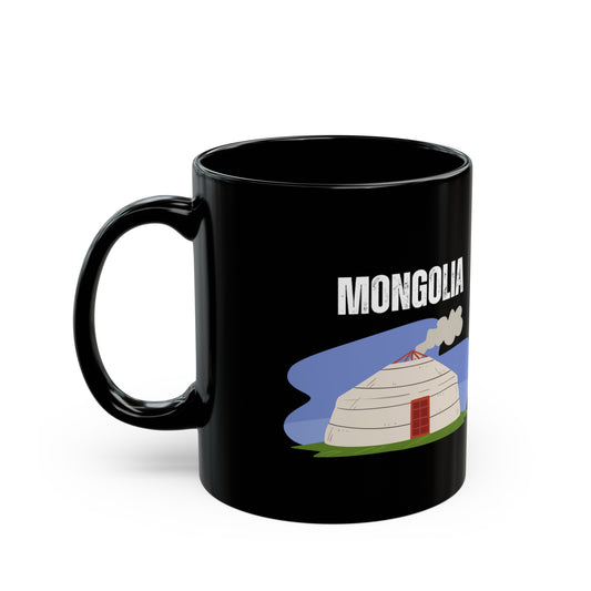 Mongol Ger | Mongolia|  Black Mug