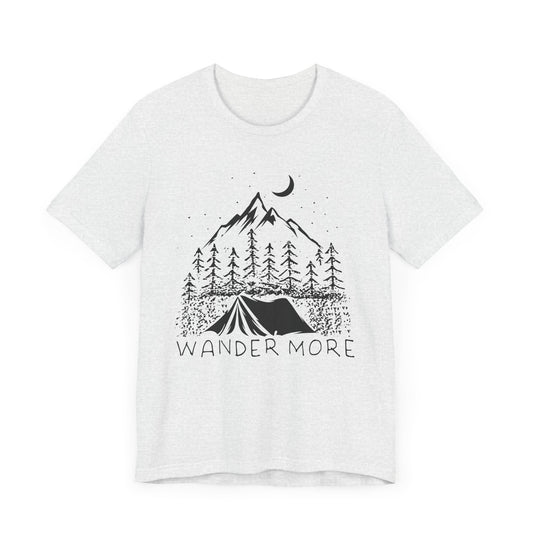 Camping: Wander More - Unisex Jersey Short Sleeve Tee - 12588