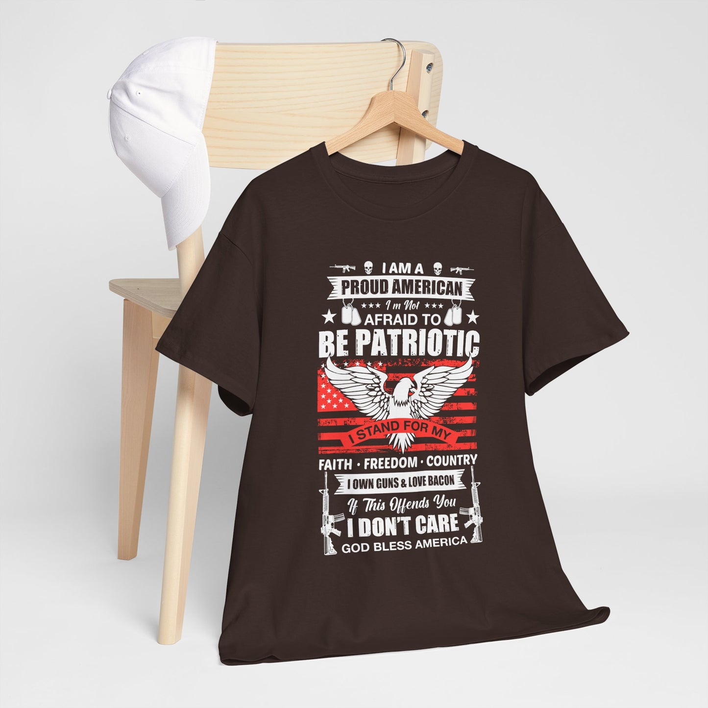 Unisex Patriotic Tee - Proud American T-Shirt, 4th of July Gift, Freedom Shirt, Memorial Day Apparel, Casual Wear - 13789
