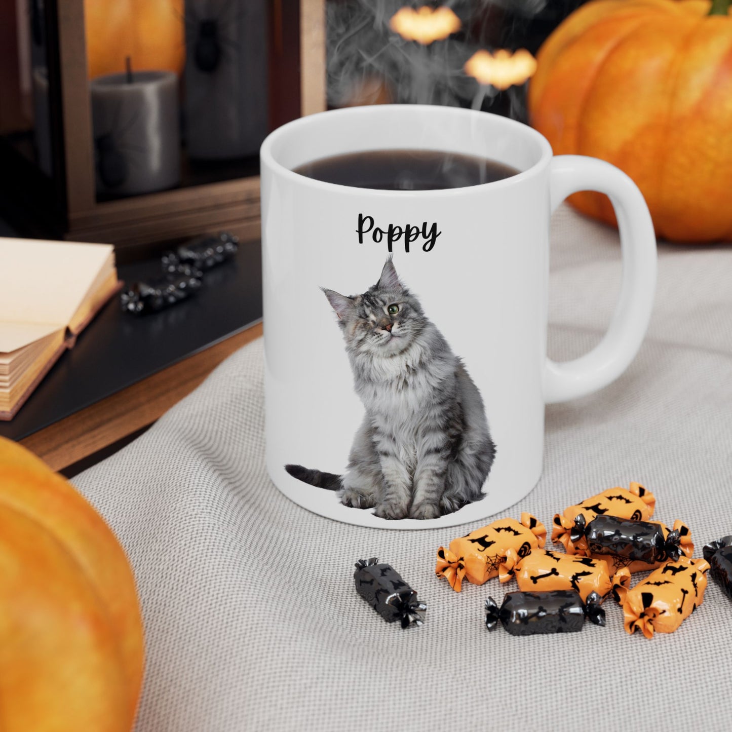 Personalised Cat Ceramic Mug - Perfect Gift for Cat Lovers, Unique Coffee Cup, Pet Owner Present, Animal Enthusiast Merchandise - 14206