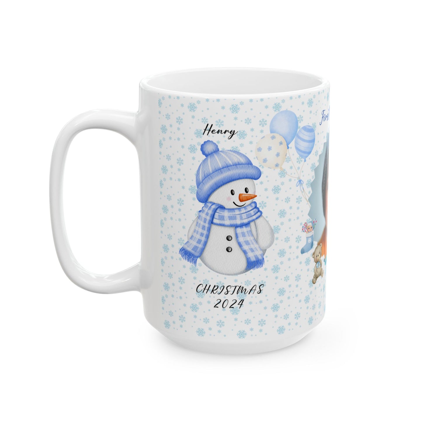 First Christmas. Baby Boy, Customizable - Ceramic Mug, (11oz, 15oz) - 10000