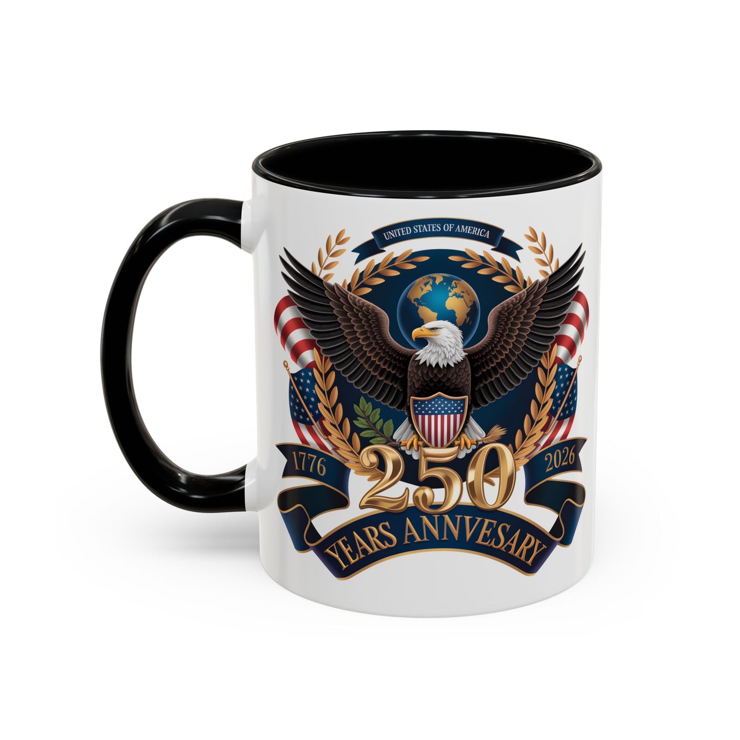 250th Anniversary Eagle Coffee Mug — Patriotic 1776–2026 Commemorative Accent Mug - 14871
