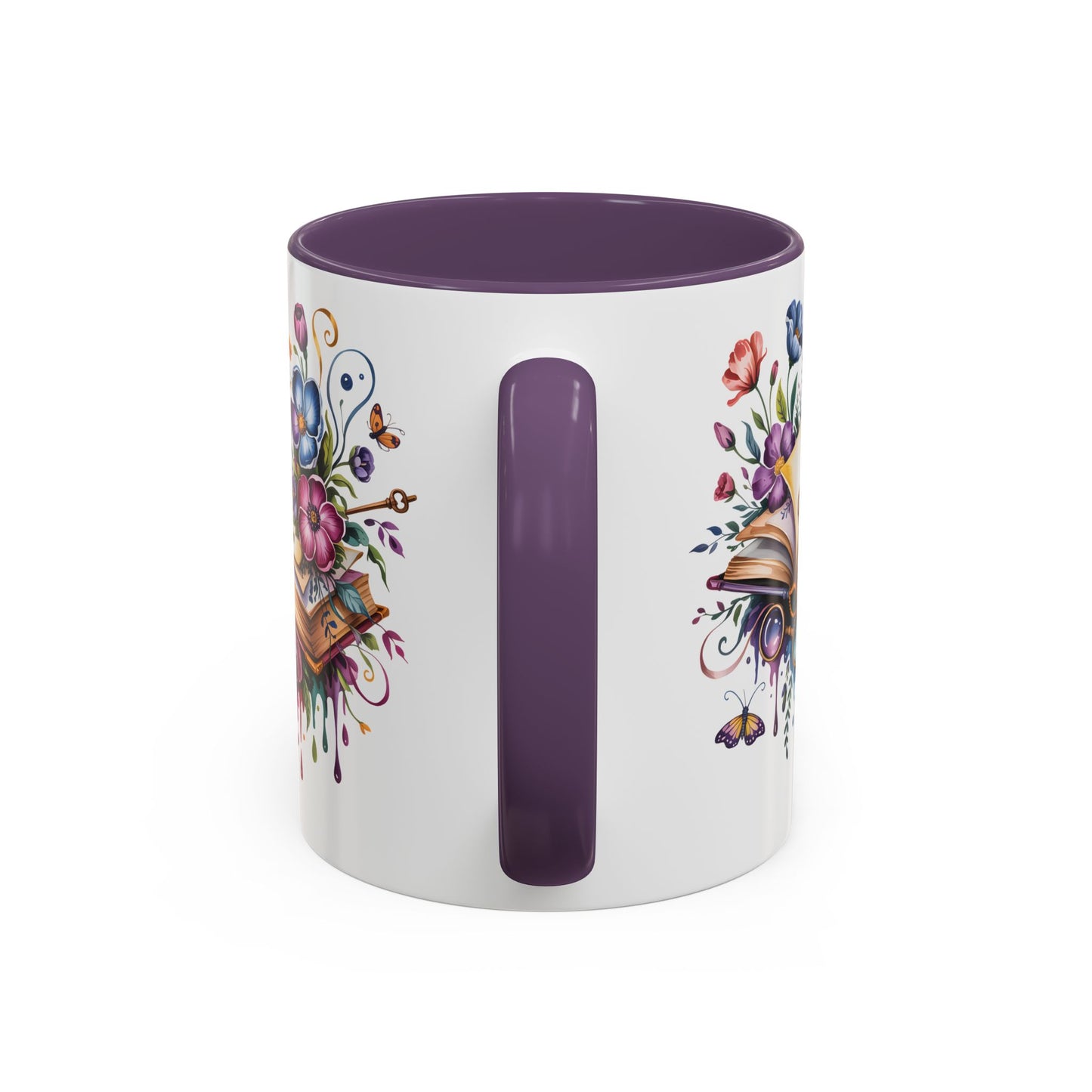 Floral Storybook Coffee Mug – Open Book with Flowers, Book Lover Gift (11oz / 15oz) - 14829
