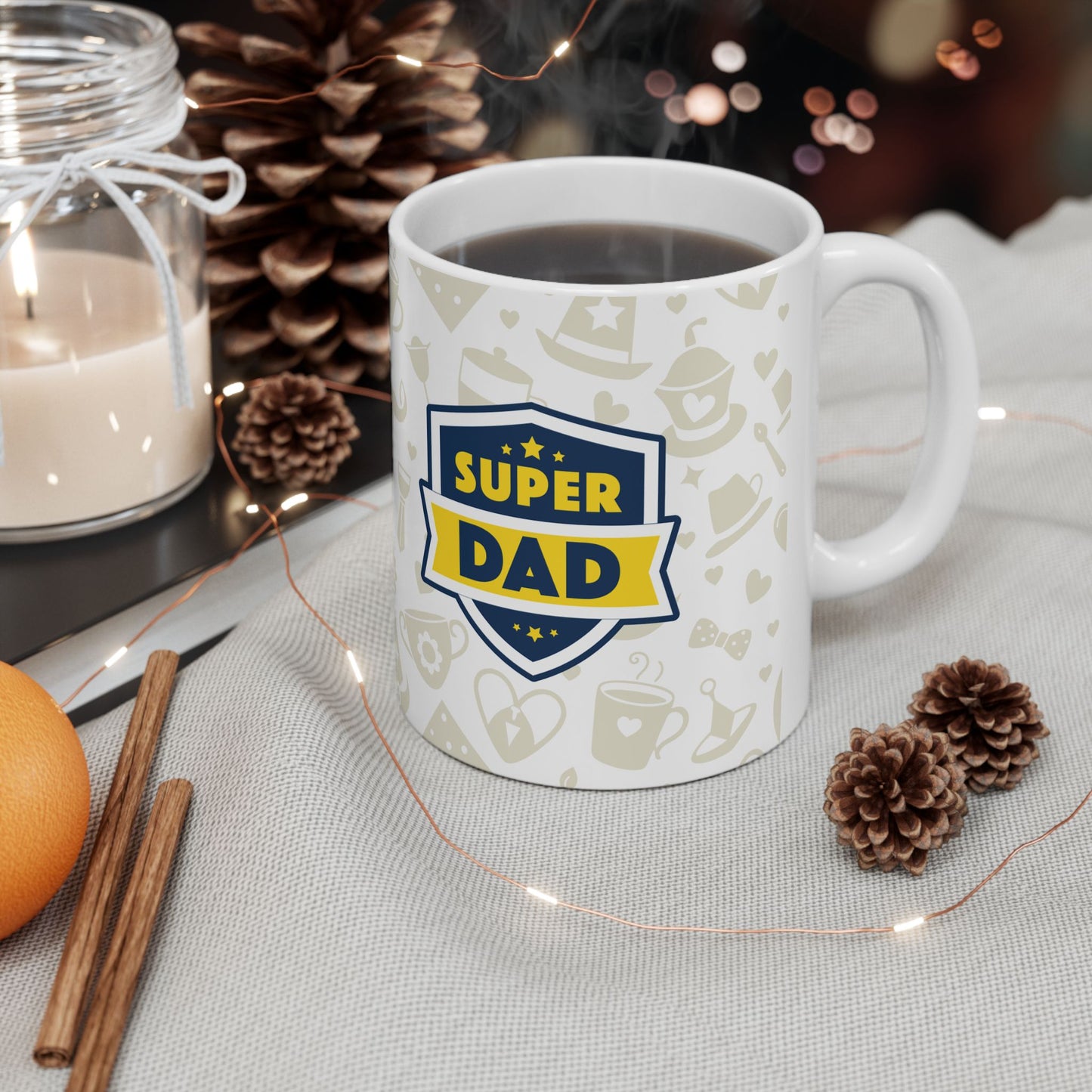 Super Dad Ceramic Mug - Perfect Gift for Father's Day, Coffee Lovers, Birthdays, Family Gatherings, and Everyday Use - 14004