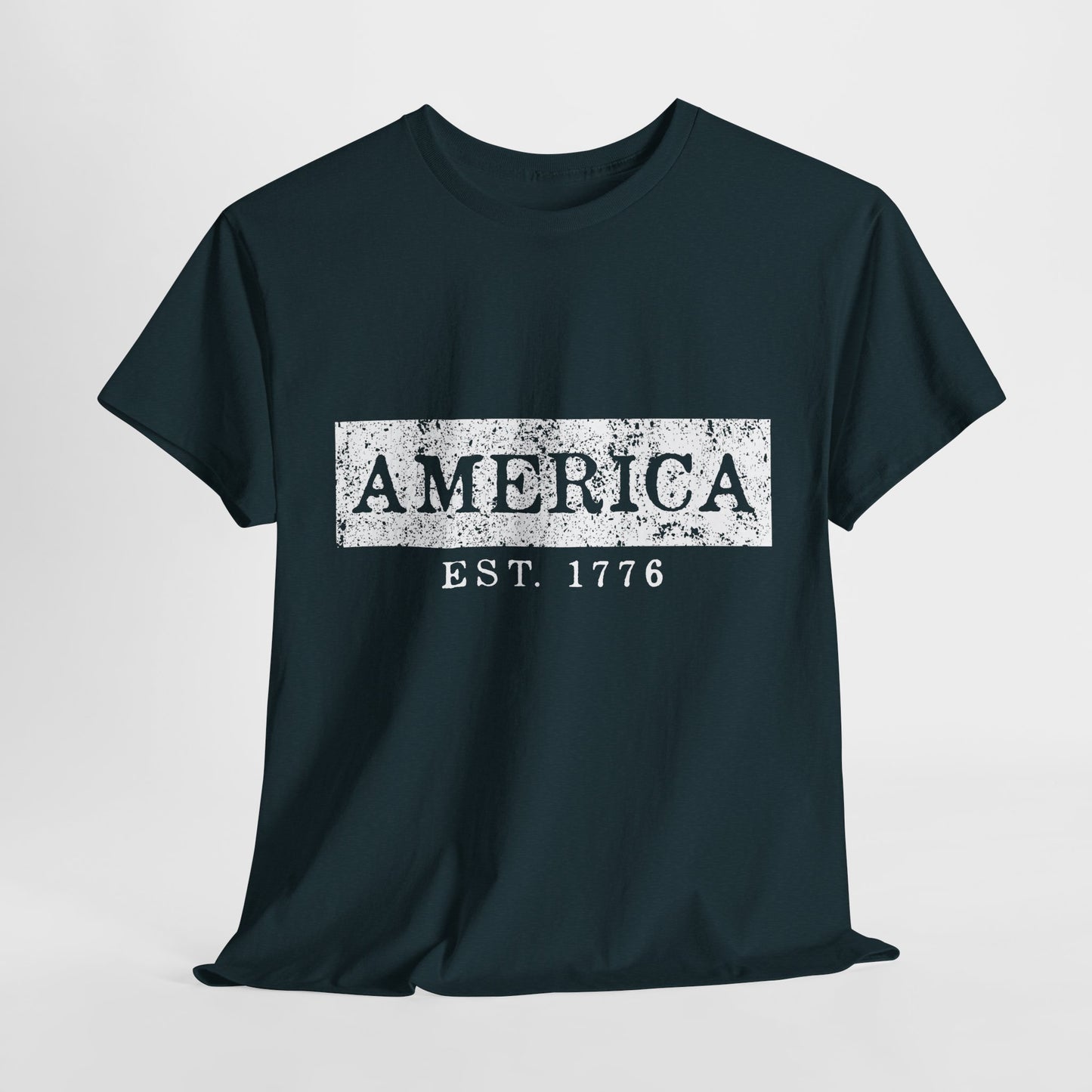 Patriotic Unisex Tee - America EST 1776, Vintage Style Shirt, Independence Day Gift, Casual Wear, Gifts for Him/Her - 13736