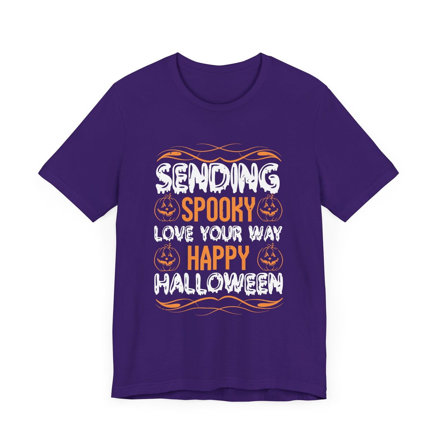 Sending Spooky Love Your Way, Happy Halloween - Unisex Jersey Short Sleeve Tee