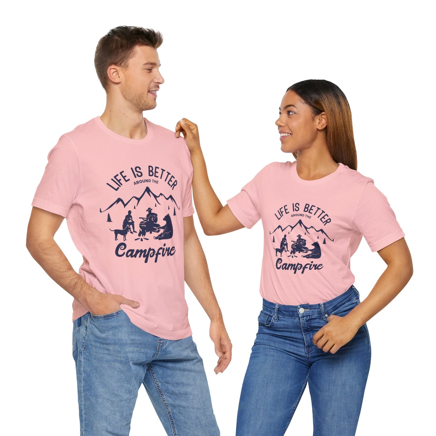 Life Is Better Around The Campfire - Unisex Jersey Short Sleeve Tee