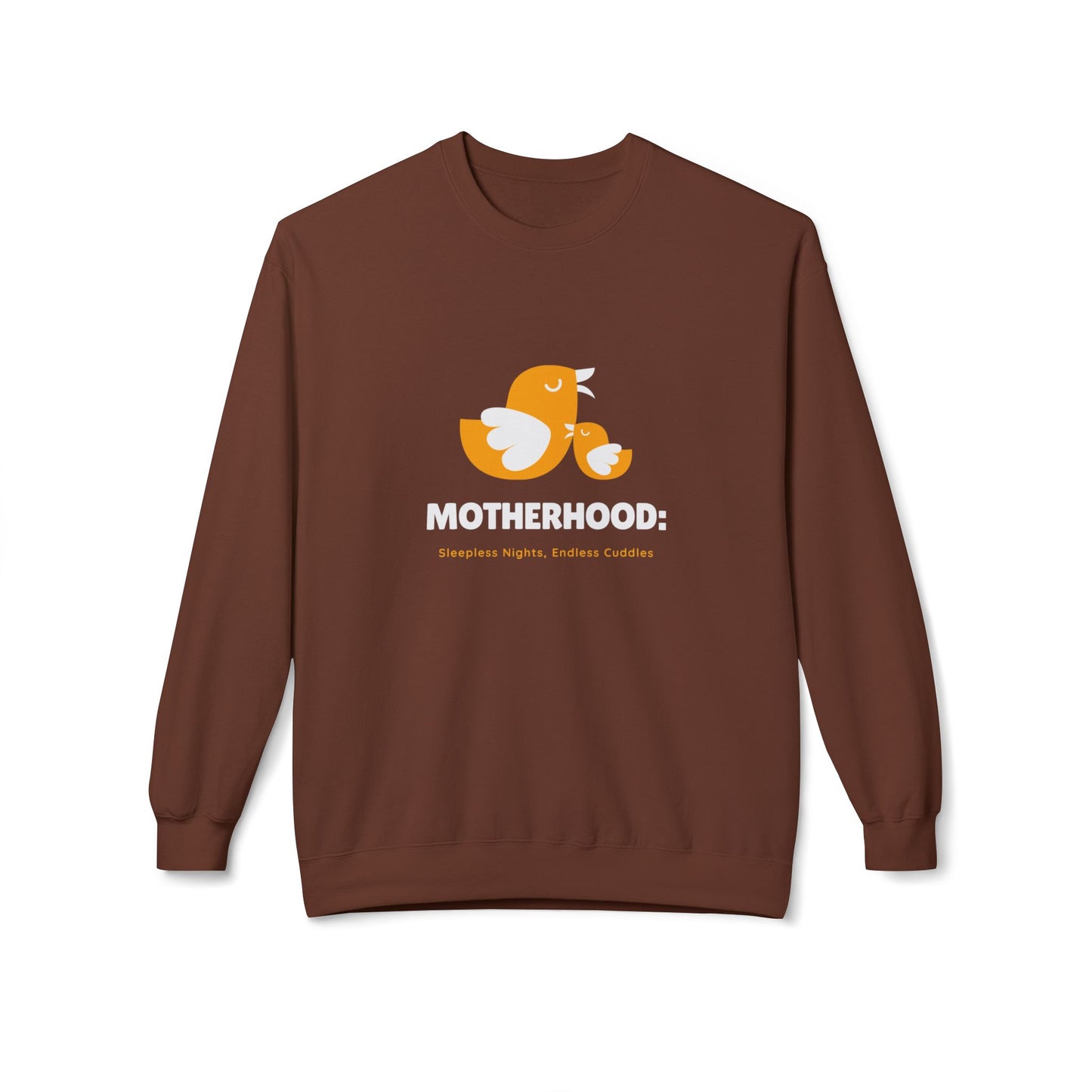 Motherhood, Sleepless Nights, endless Cuddles - Unisex Midweight Softstyle Fleece Crewneck Sweatshirt - 11809