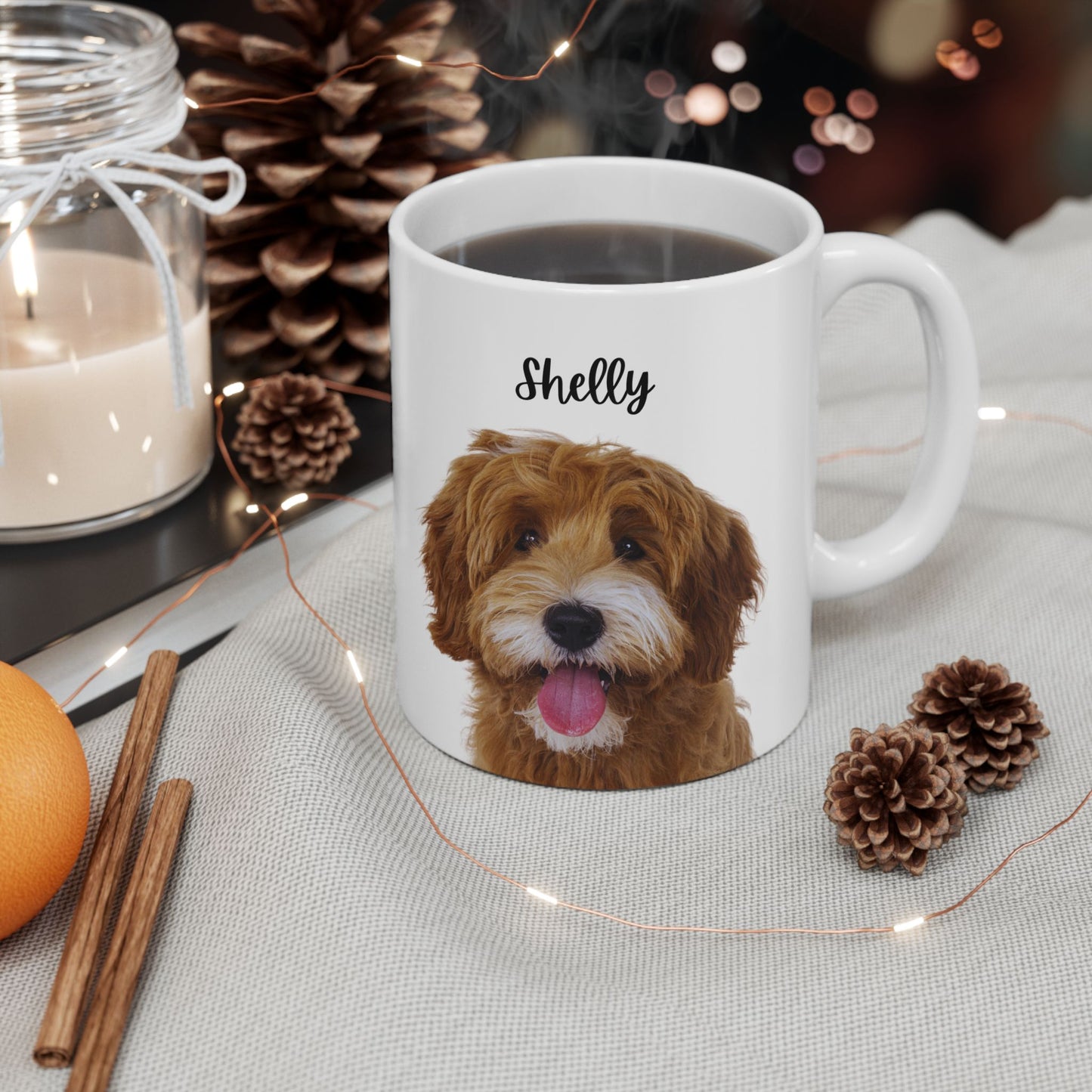 Personalized Dog Lover's Ceramic Mug - Cute Pet Gift for Coffee, Tea, Dog-Themed Home Decor - 14156