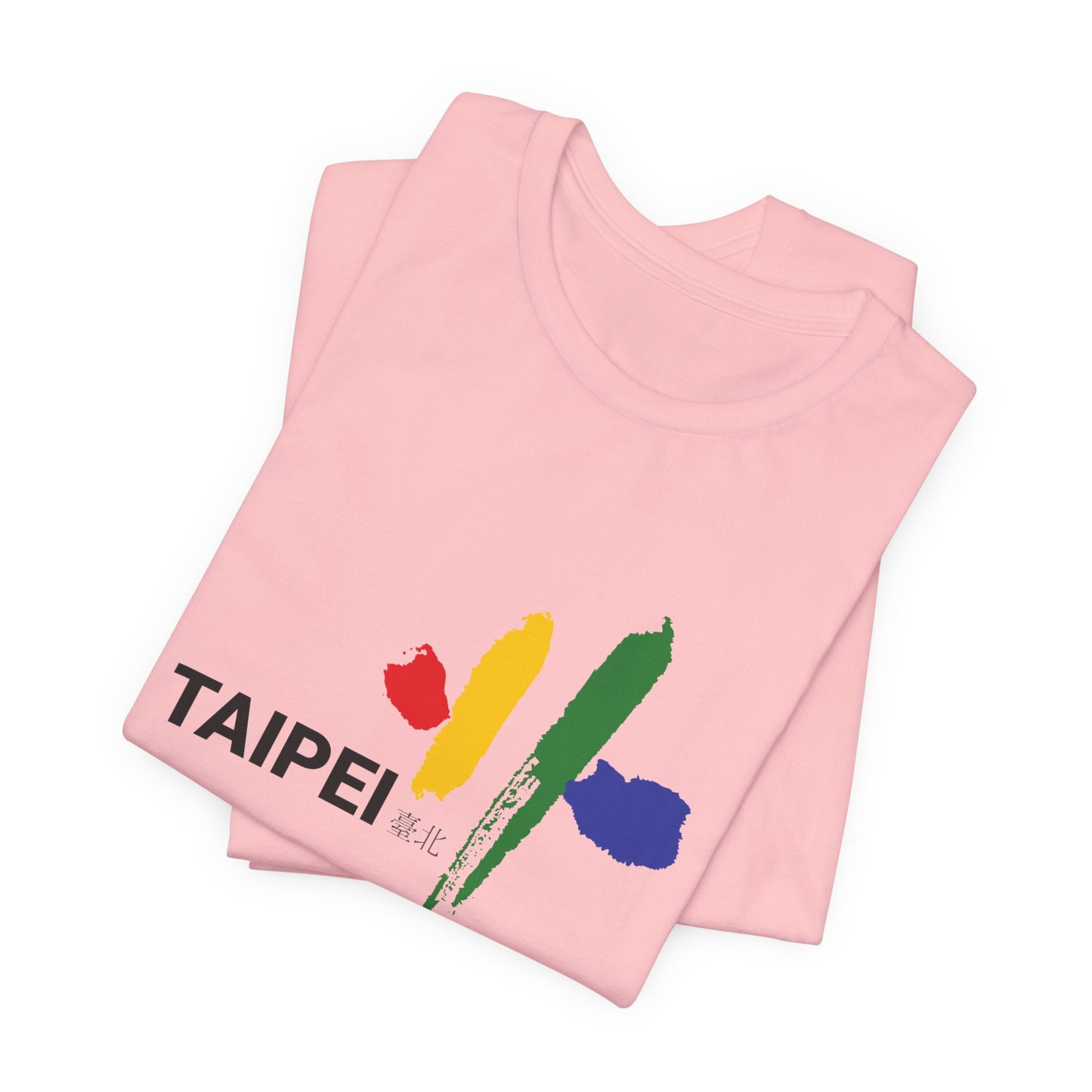 Taipei Artistic Unisex Tee - Colorful Graphic Short Sleeve Shirt - 12245