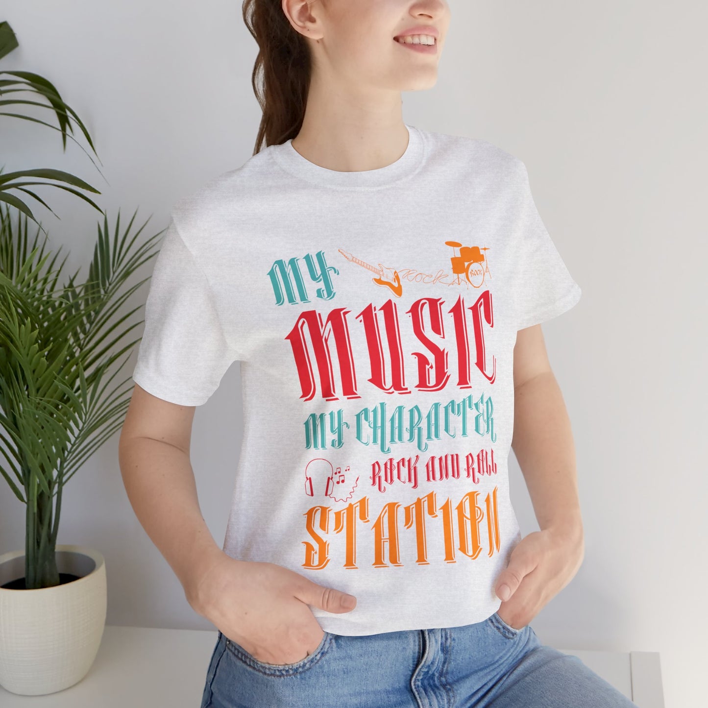 My Music My Character, Rock & Roll Station - Unisex Jersey Short Sleeve Tee