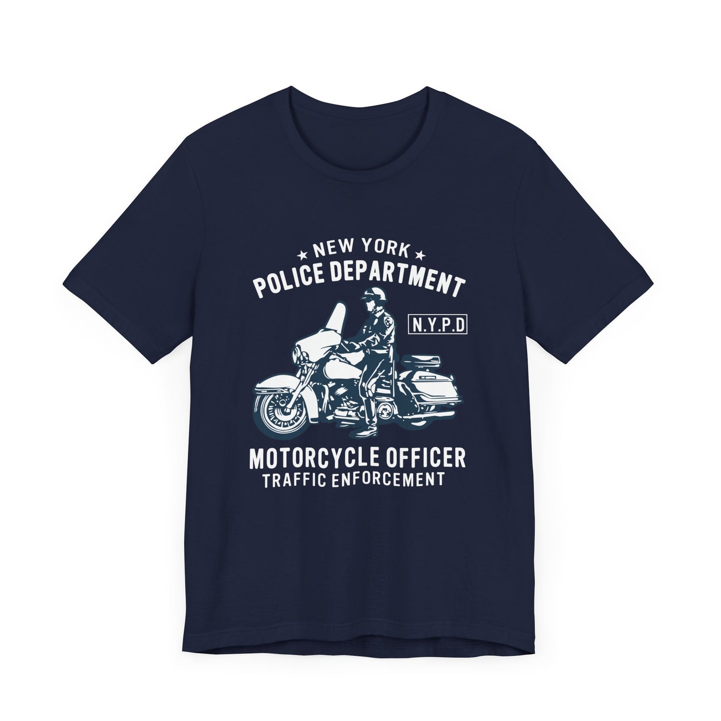 NY Police Department, Motorcycle Officer - Unisex Jersey Short Sleeve Tee