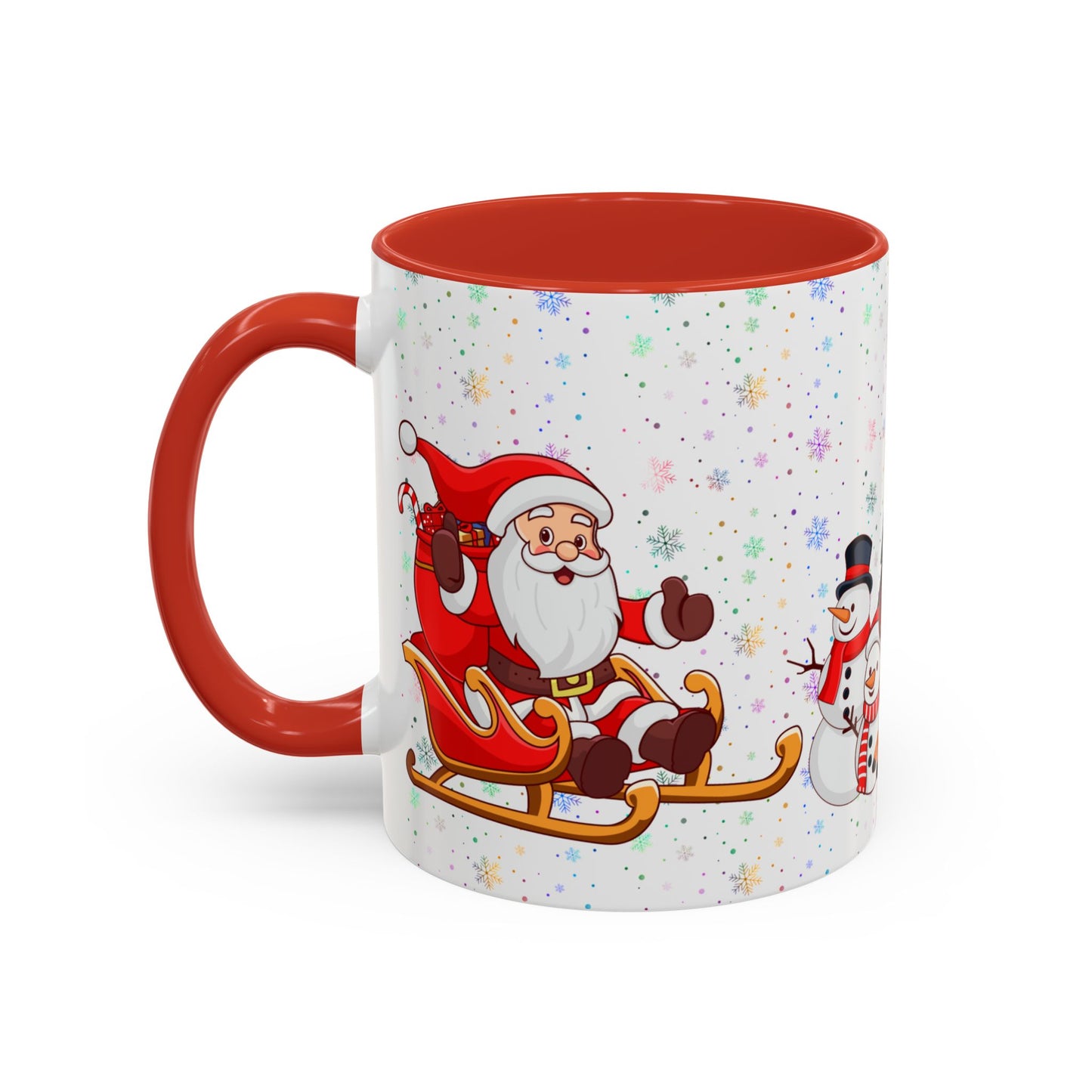 Christmas Party,  Santa,  Snowman, & Reindeer -  Accent Coffee Mug (11, 15oz) - 10428