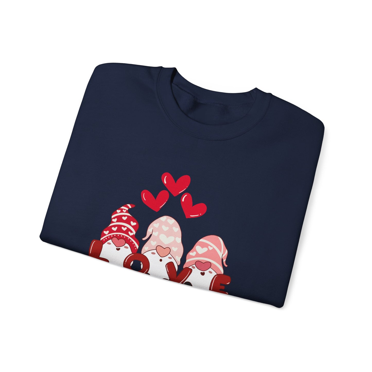 Gnomes, Love, Happy Valentine's Day - Unisex Heavy Blend™ Crewneck Sweatshirt - 11350