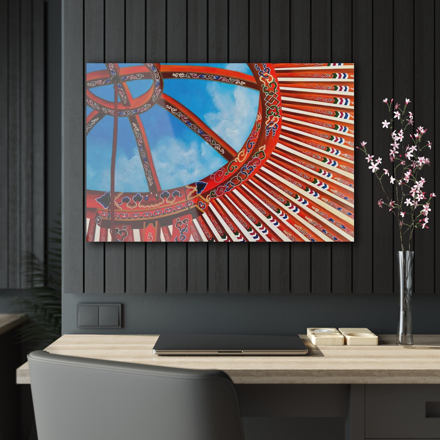 Mongol Yurt Top - Acrylic Prints