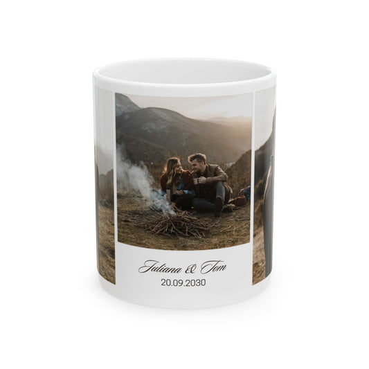 Julian & Tom, Couple's Photos, Customizable - Ceramic Mug, (11oz, 15oz) - 11030