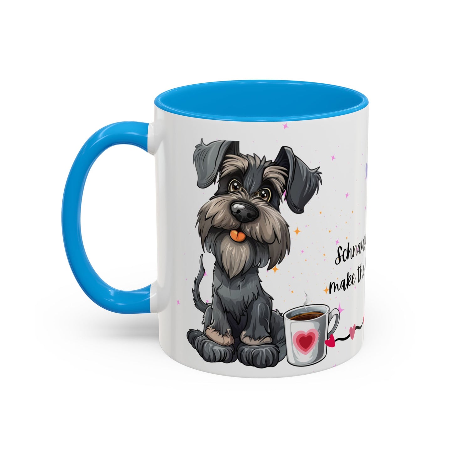 Schnauzers and Coffee Make the Best Mornings - Colorful Mugs, 11oz - 10655