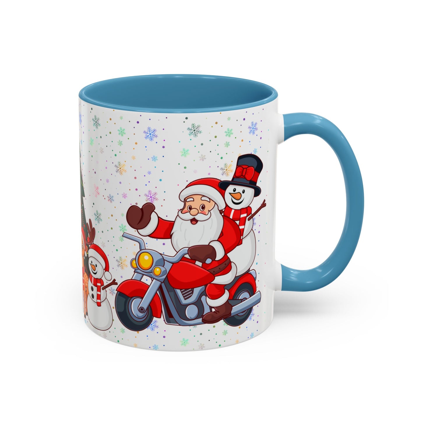 Christmas Party, Santa, Snowman & Reindeer - Accent Coffee Mug (11, 15oz) - 10427