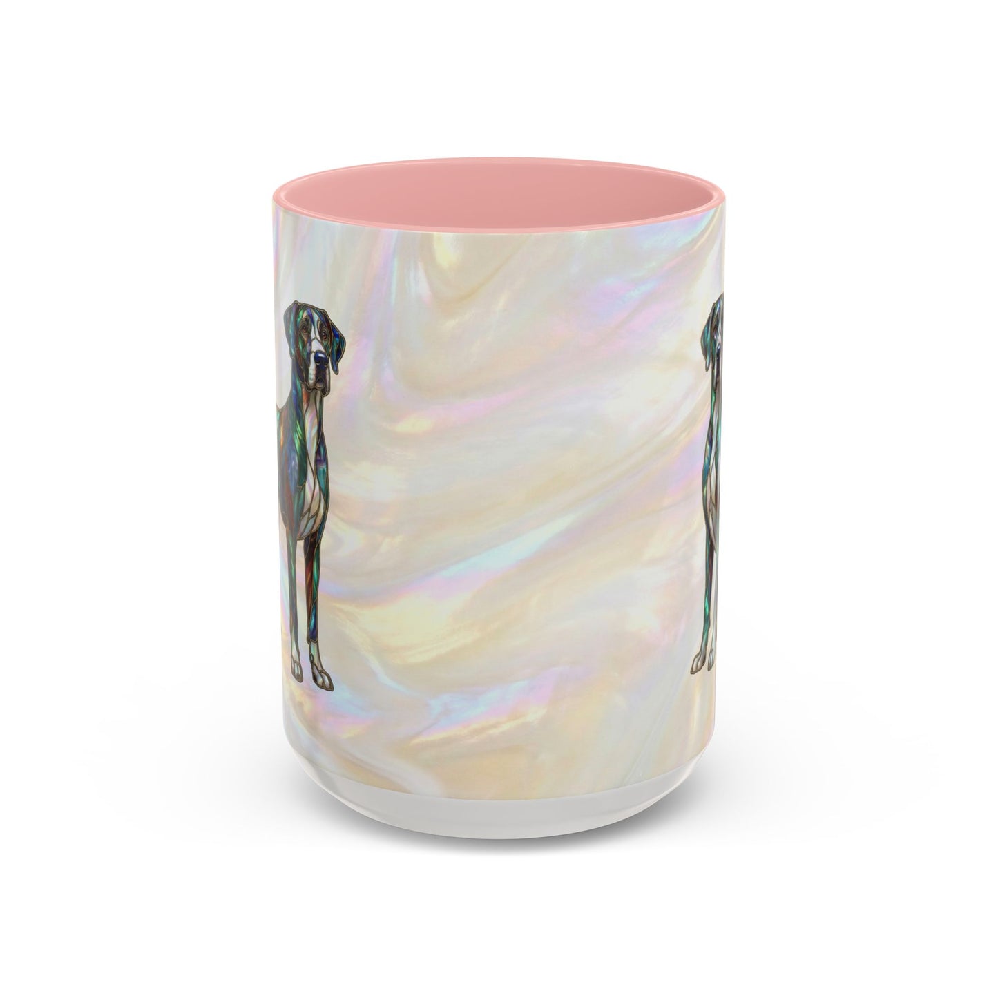 Personalized Great Dane Dog Mug — Stained Glass Design (11/15 oz) - 14550