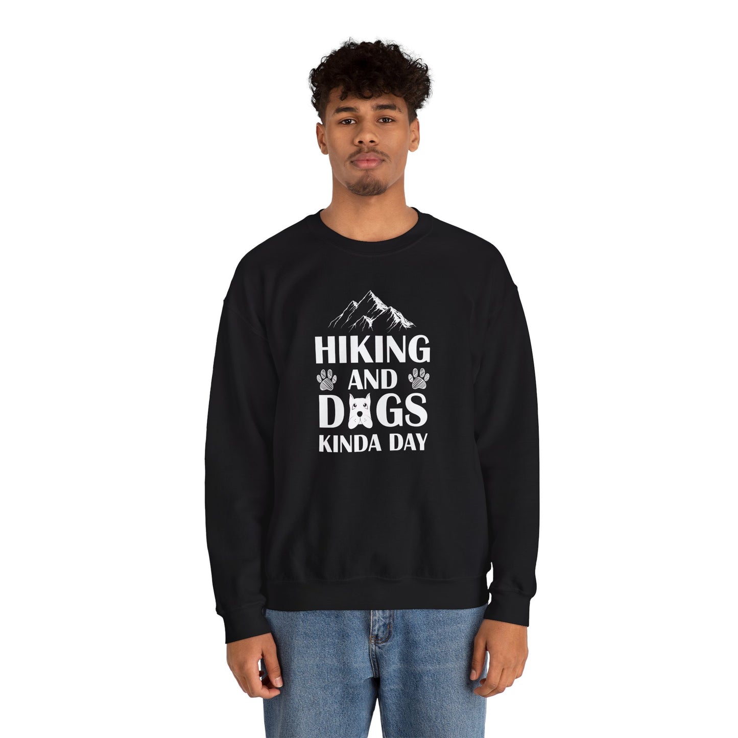 Hiking & Dogs Kinda Day - Unisex Heavy Blend™ Crewneck Sweatshirt