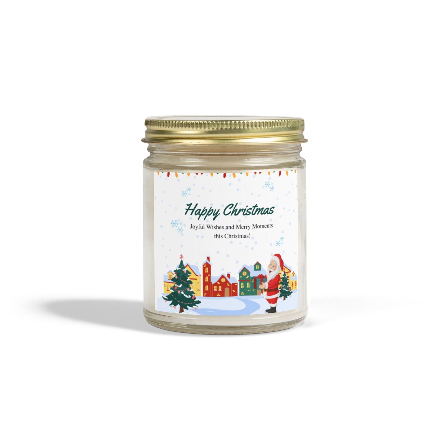 Merry Christmas - Scented Candles, Coconut Apricot Wax (4oz, 9oz)