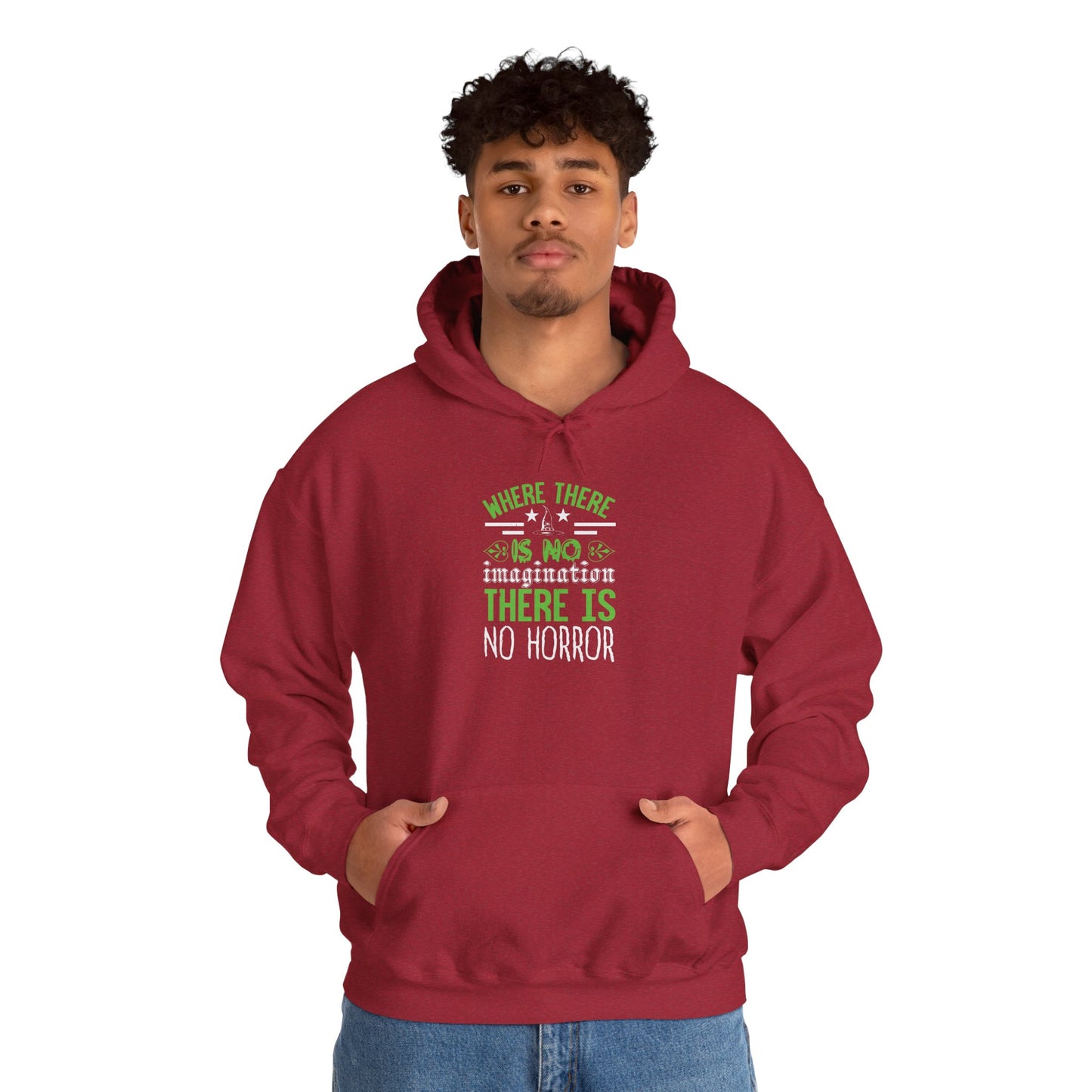 Where There Is No Imagination, There Is No Horror - Unisex Heavy Blend™ Hooded Sweatshirt - 13759