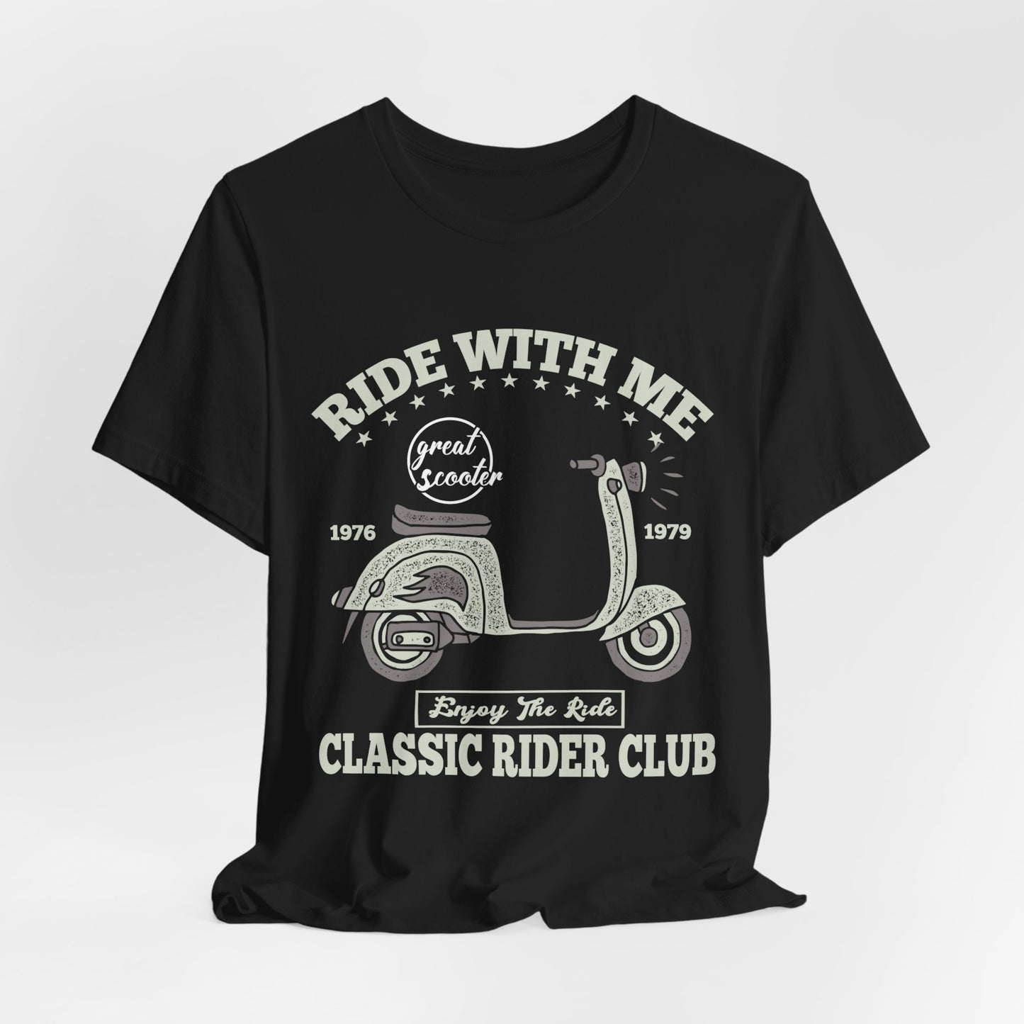 Ride With Mt, Great Scooter - Unisex Jersey Short Sleeve Tee