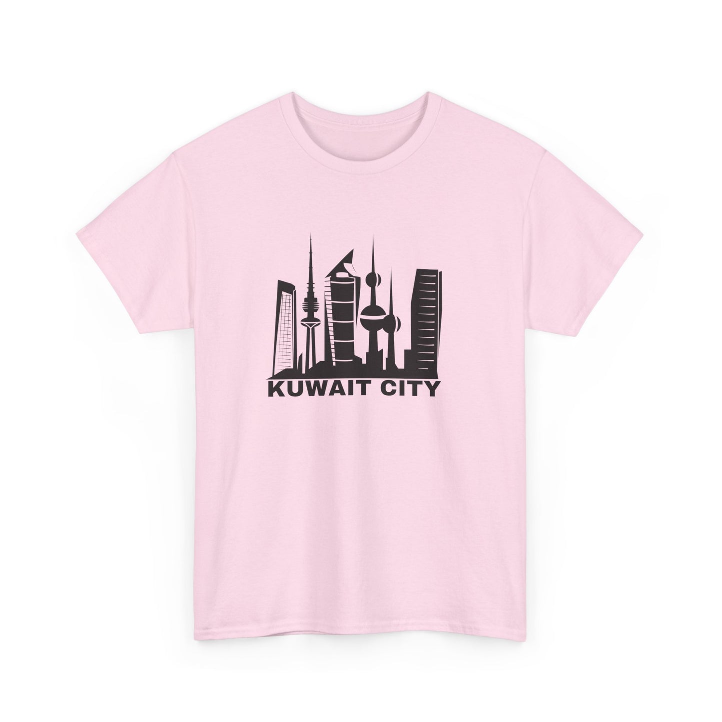 Kuwait City Graphic Unisex Heavy Cotton Tee - Urban Skyline Shirt - 12262