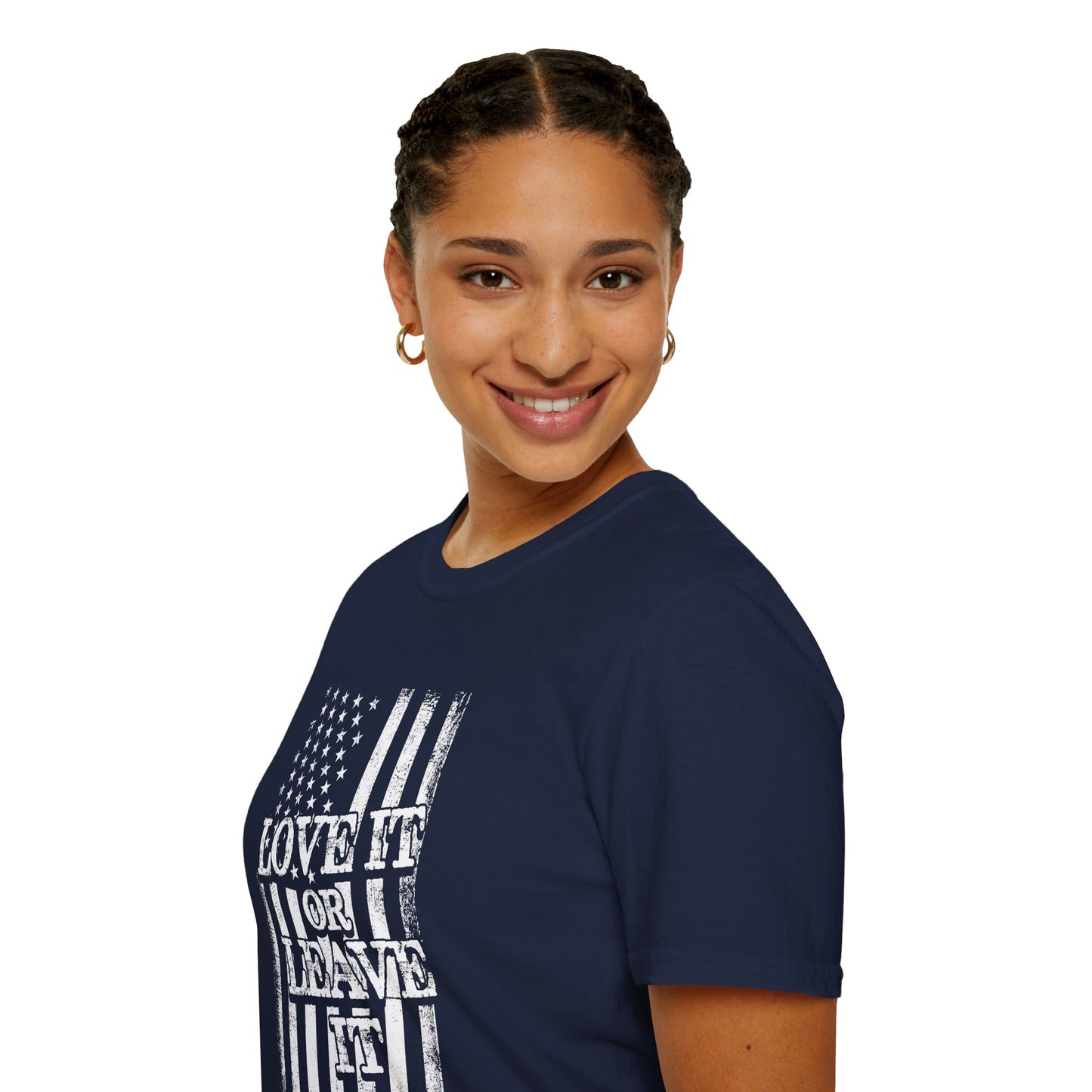 Patriotic T-Shirt: Love It or Leave It, Unisex Tee for Independence Day, Casual Wear, Gift for Veterans, Everyday Comfort - 13520