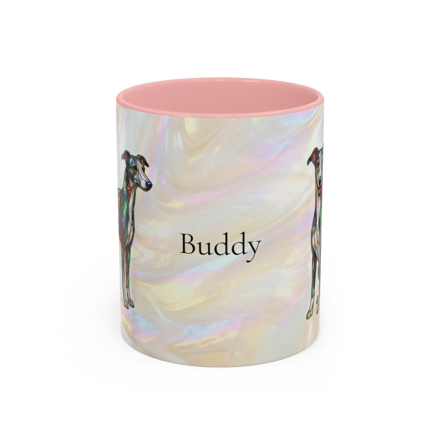 Whippet Accent Coffee Mug – Stained Glass Design 11/15oz - 14652
